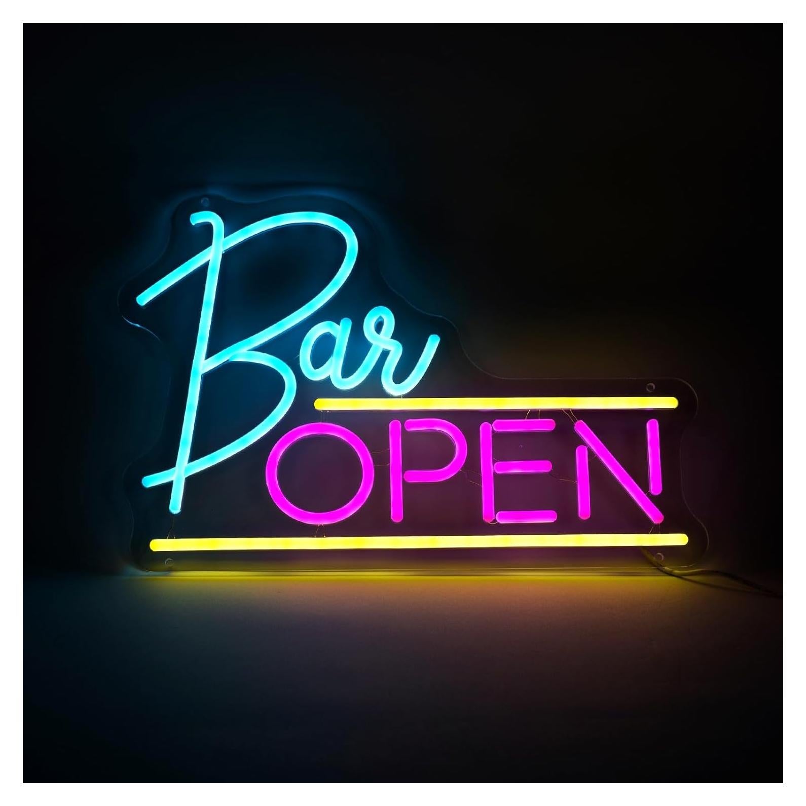 Luz de Neón LED NEONGRAND 16x27 cm Rosa y Azul para Bar