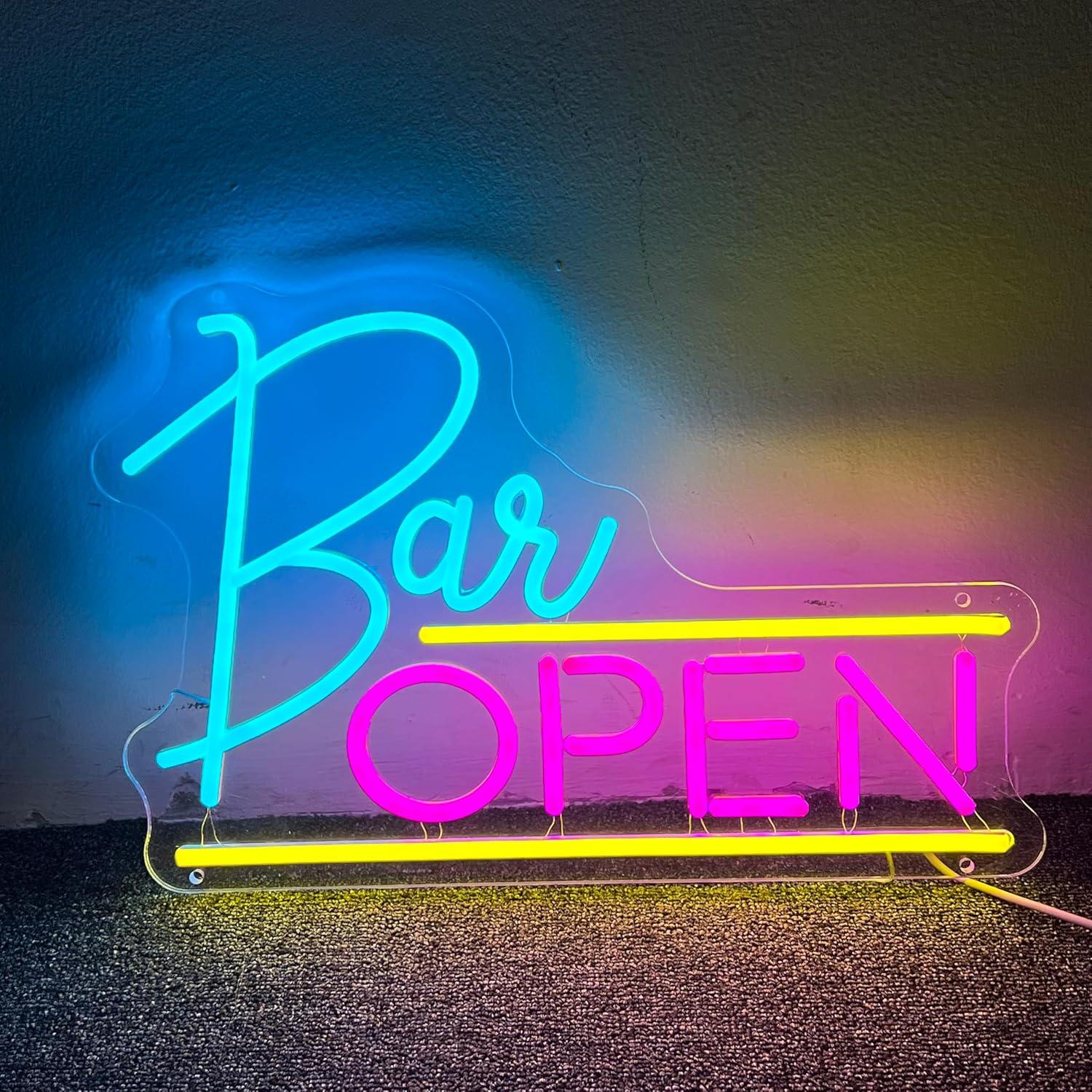 Luz de Neón LED NEONGRAND 16x27 cm Rosa y Azul para Bar