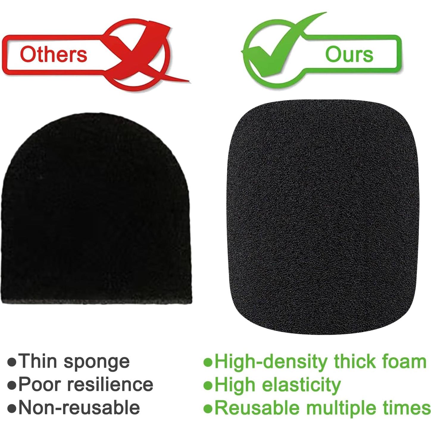 Filtros Pop para Micrófonos SOULWIT - 2 Pcs Espuma Negra