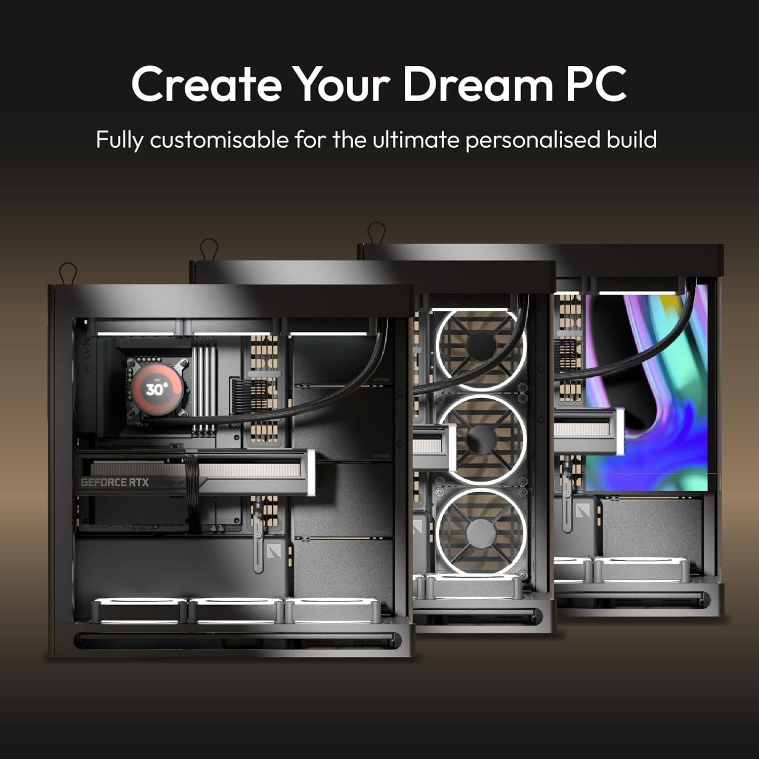 Caja de PC HAVN HS 420 Media Torre ATX Negra con Vidrio Templado