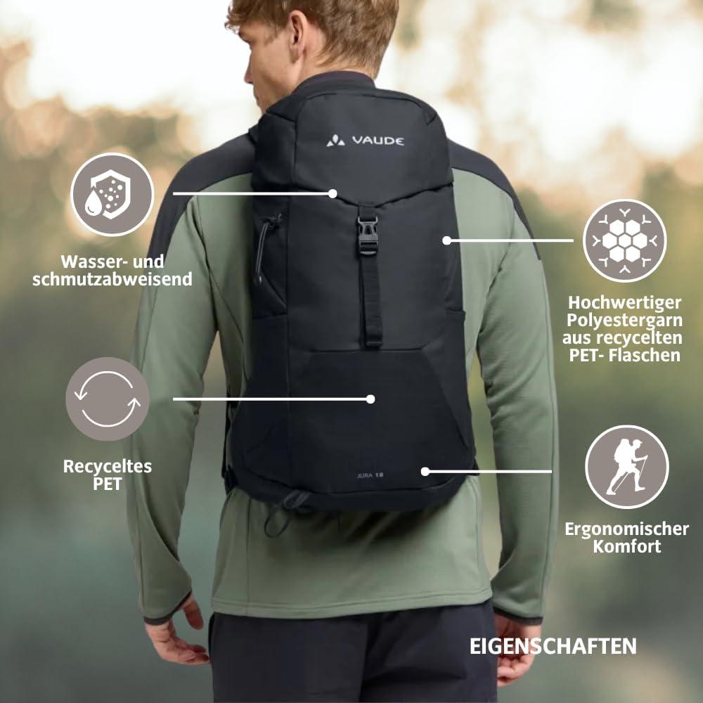 Mochila de Senderismo VAUDE Jura 18L Negra Unisex