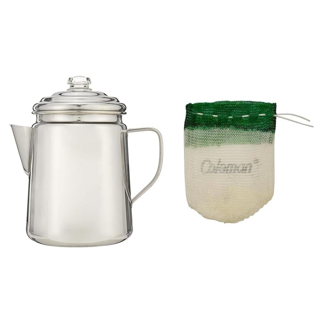 Olla Percoladora de Café Coleman 12 Tazas Acero Inoxidable