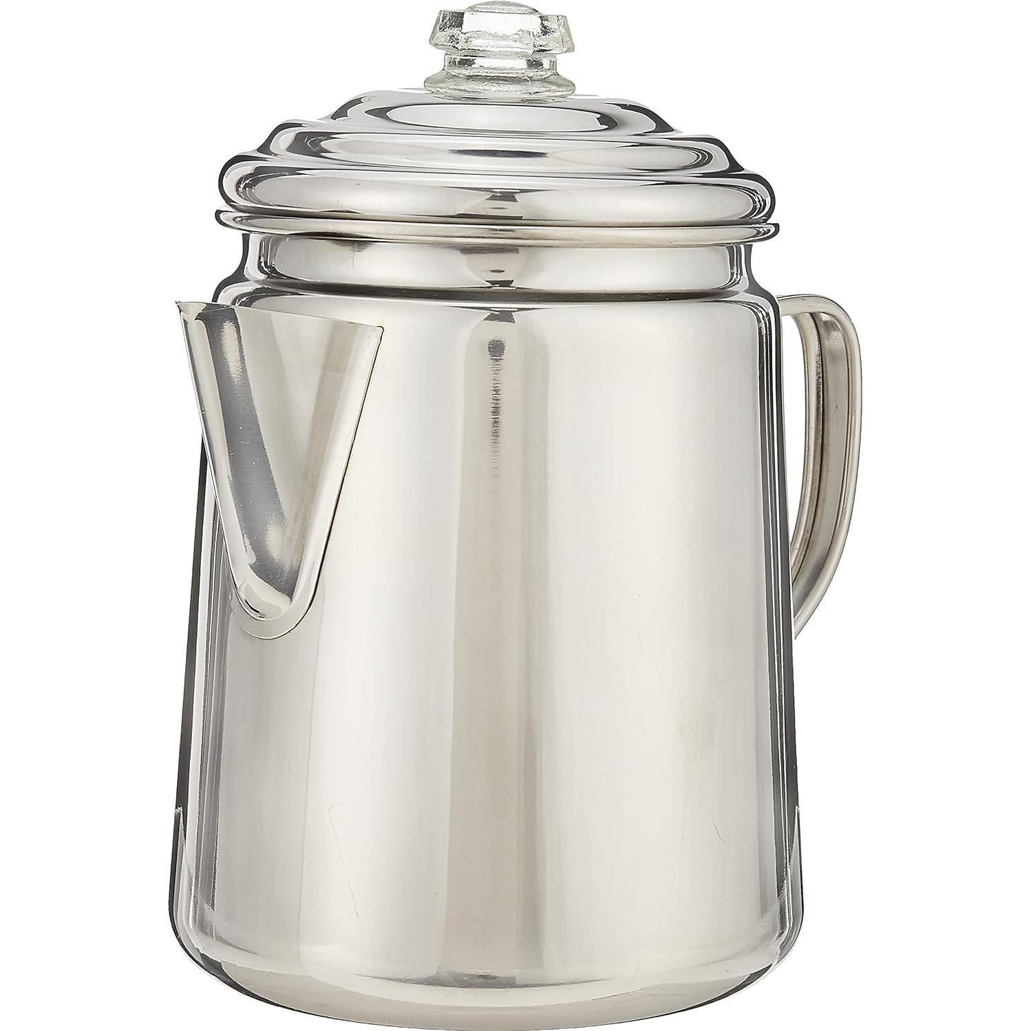 Olla Percoladora de Café Coleman 12 Tazas Acero Inoxidable
