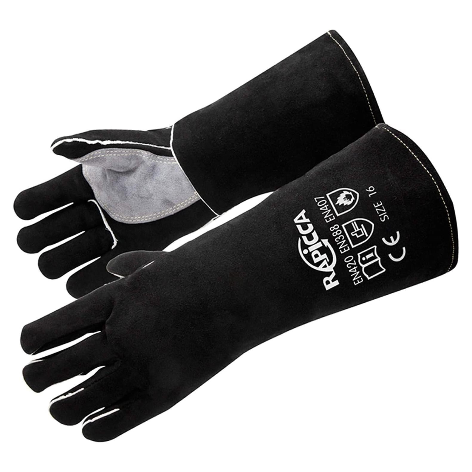 Guantes de Soldadura RAPICCA 14" Resistentes al Calor Negro