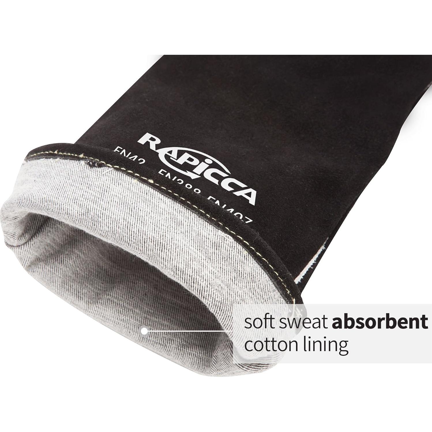 Guantes de Soldadura RAPICCA 14" Resistentes al Calor Negro