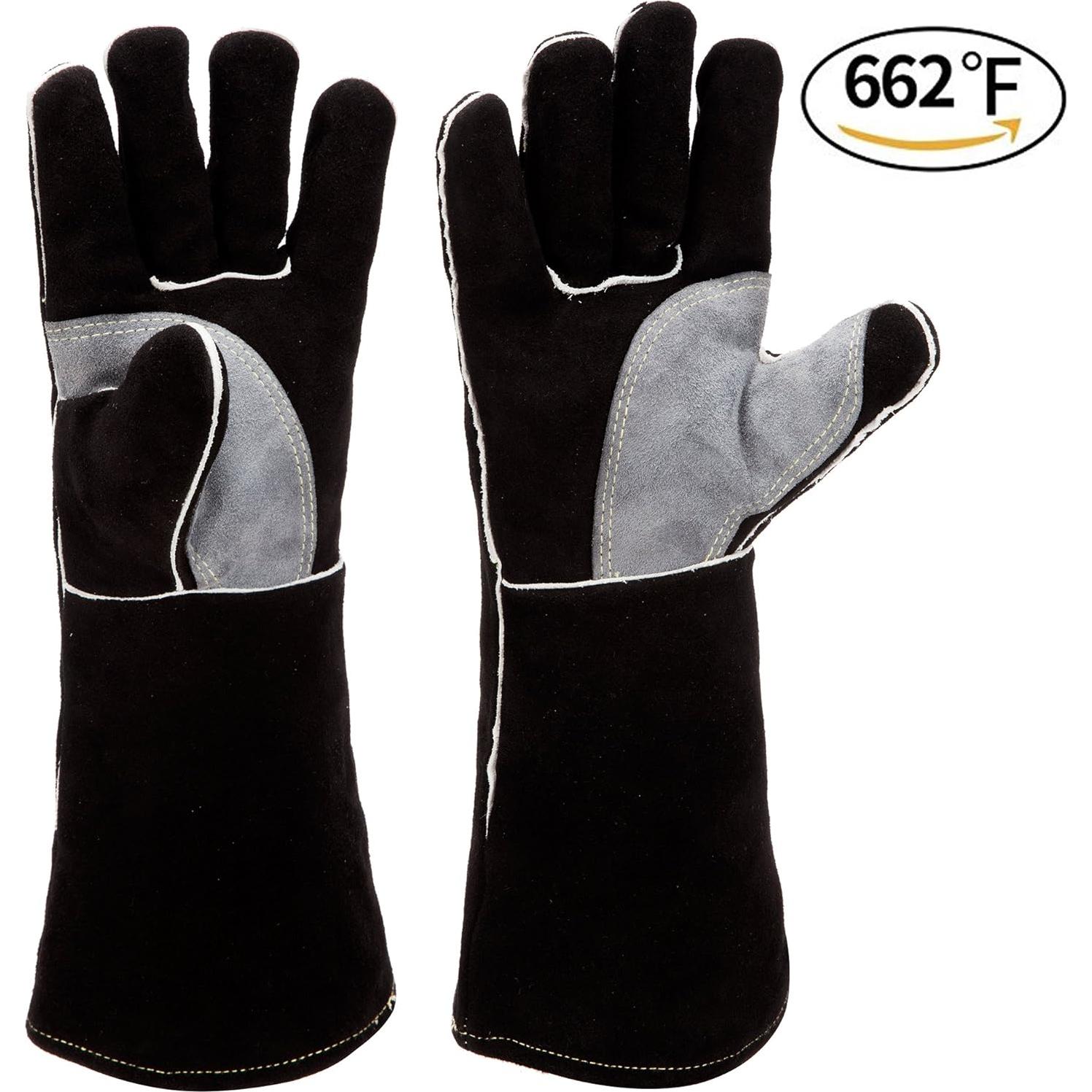 Guantes de Soldadura RAPICCA 14" Resistentes al Calor Negro