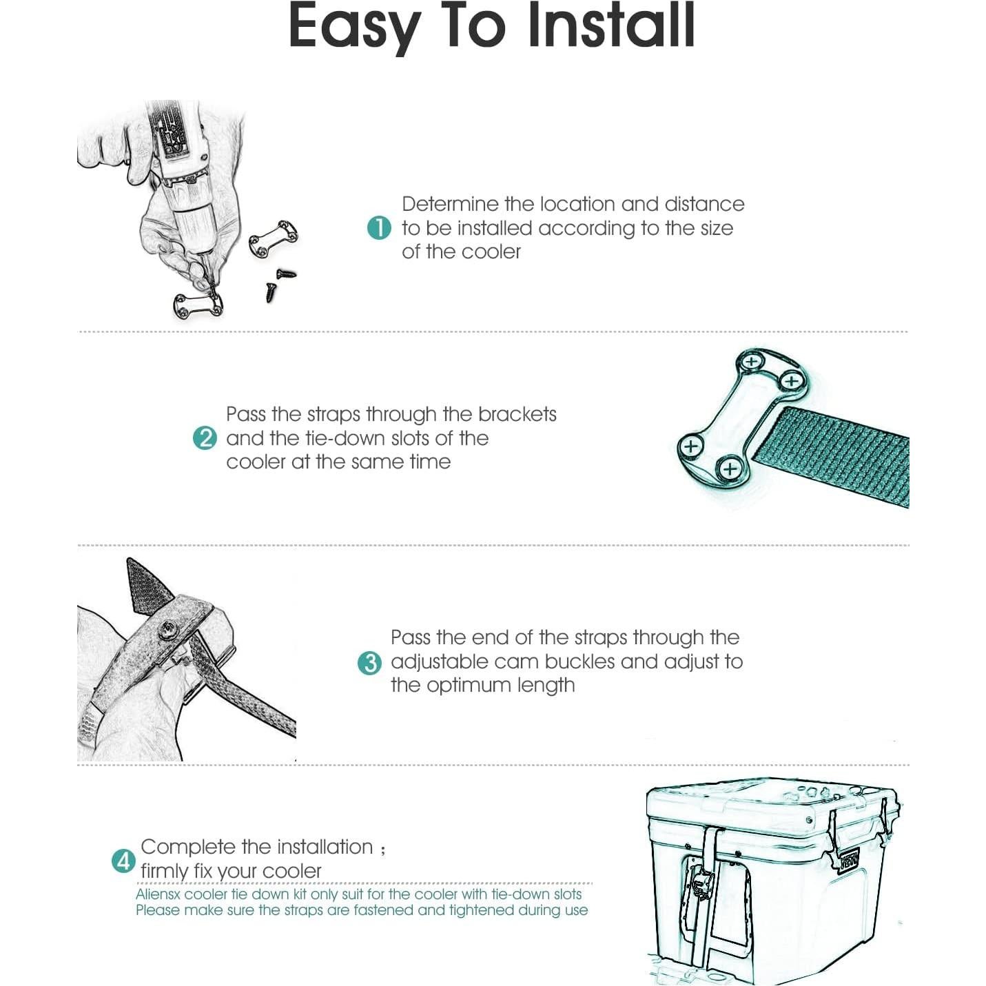 Kit de Sujeción para Enfriadores ALIENSX TD841 - 2 Correas Nylon