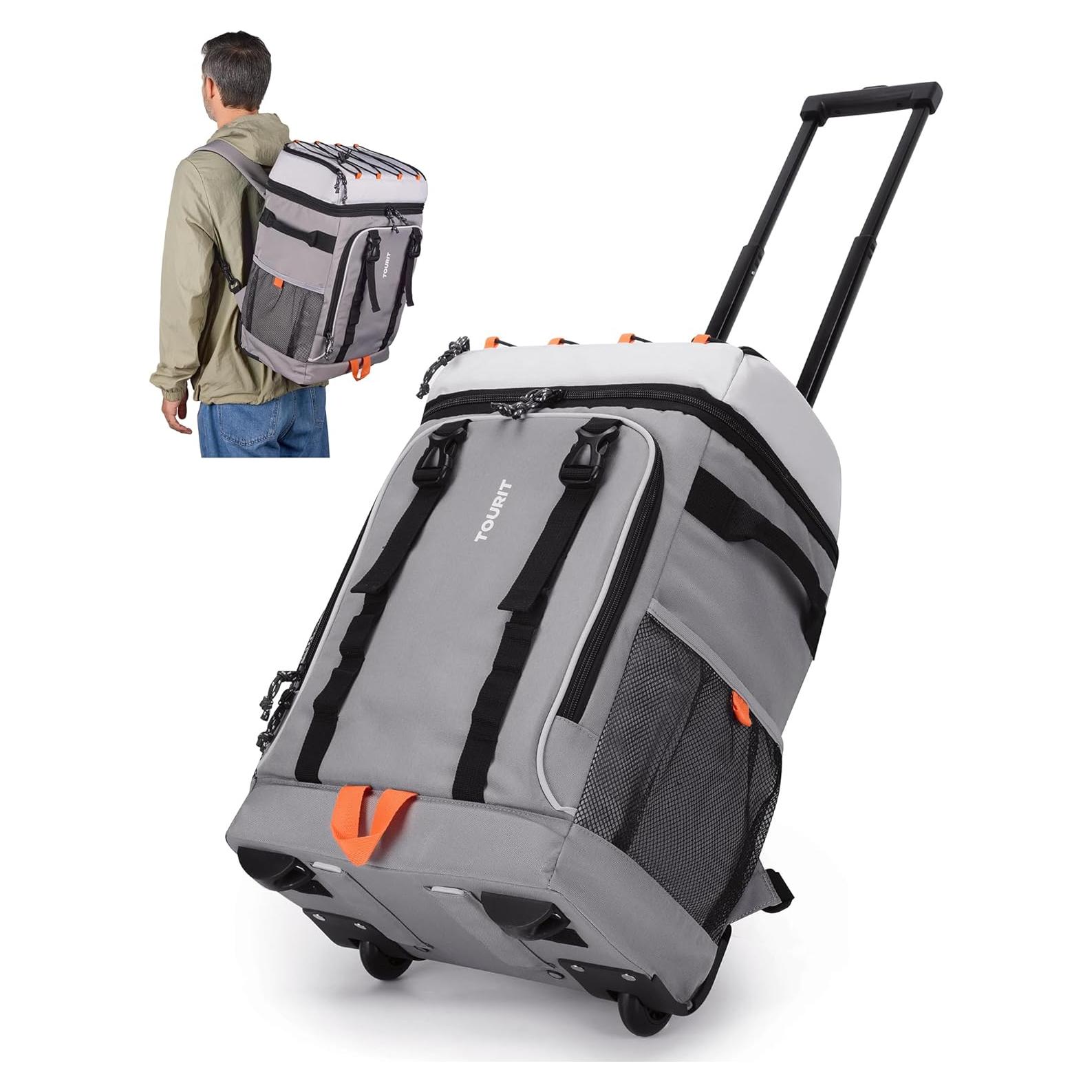 Mochila Enfriadora Rodante TOURIT 30L Doble Nivel Gris