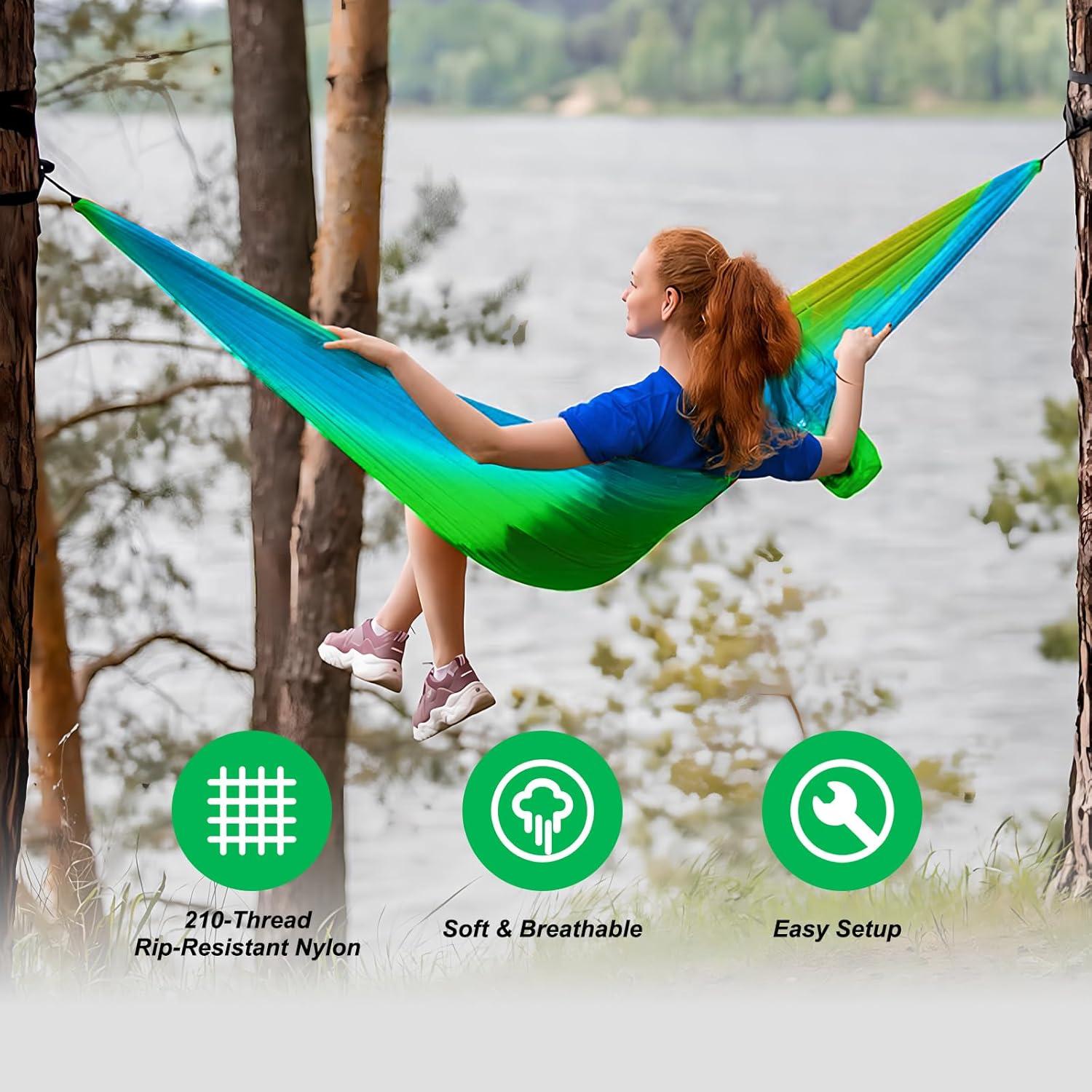 Hamaca de Camping ZAIXIA de Nylon 270x140cm 181kg