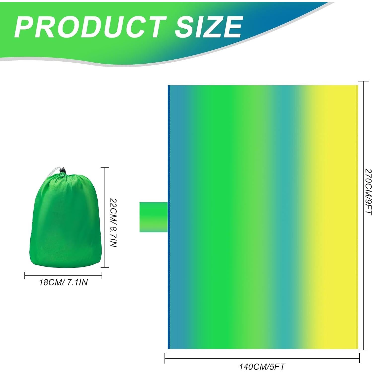 Hamaca de Camping ZAIXIA de Nylon 270x140cm 181kg