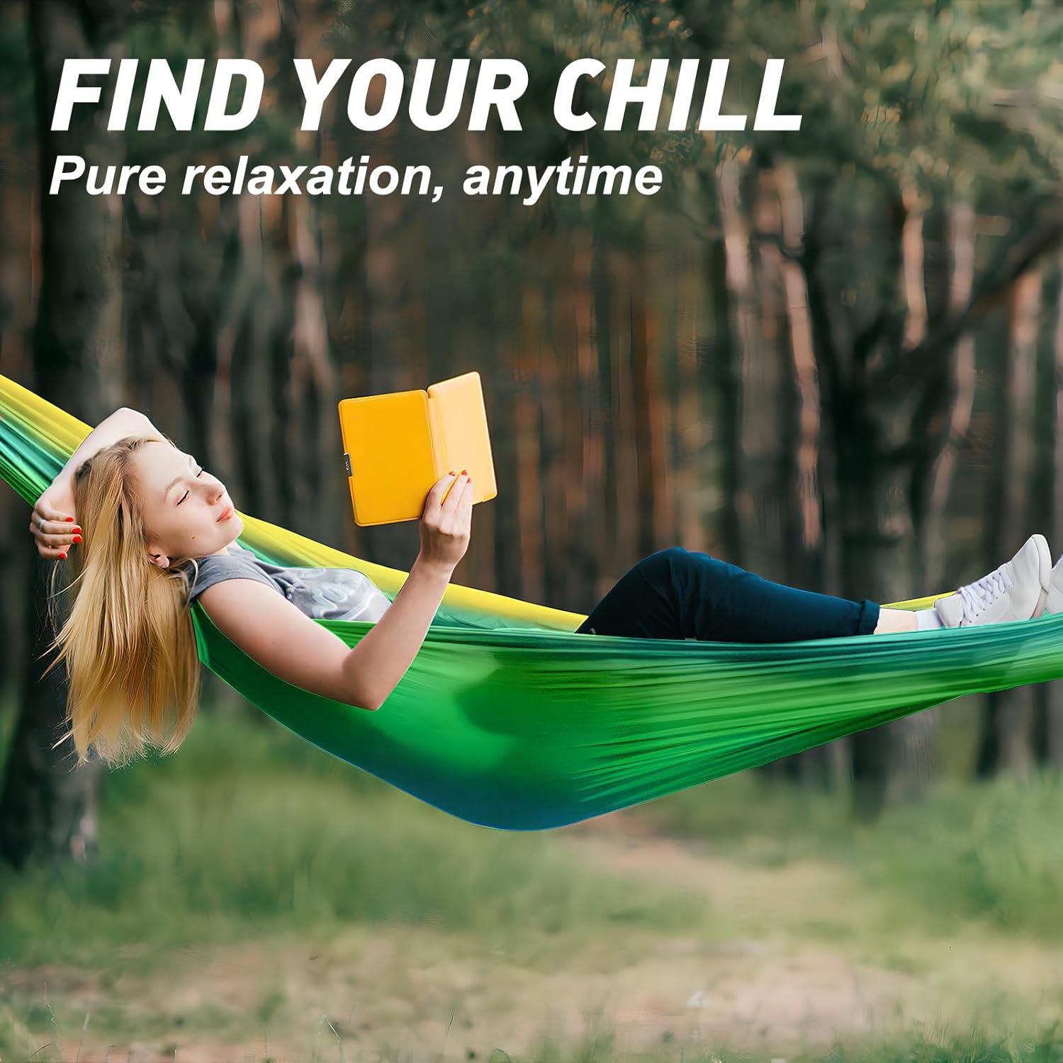 Hamaca de Camping ZAIXIA de Nylon 270x140cm 181kg