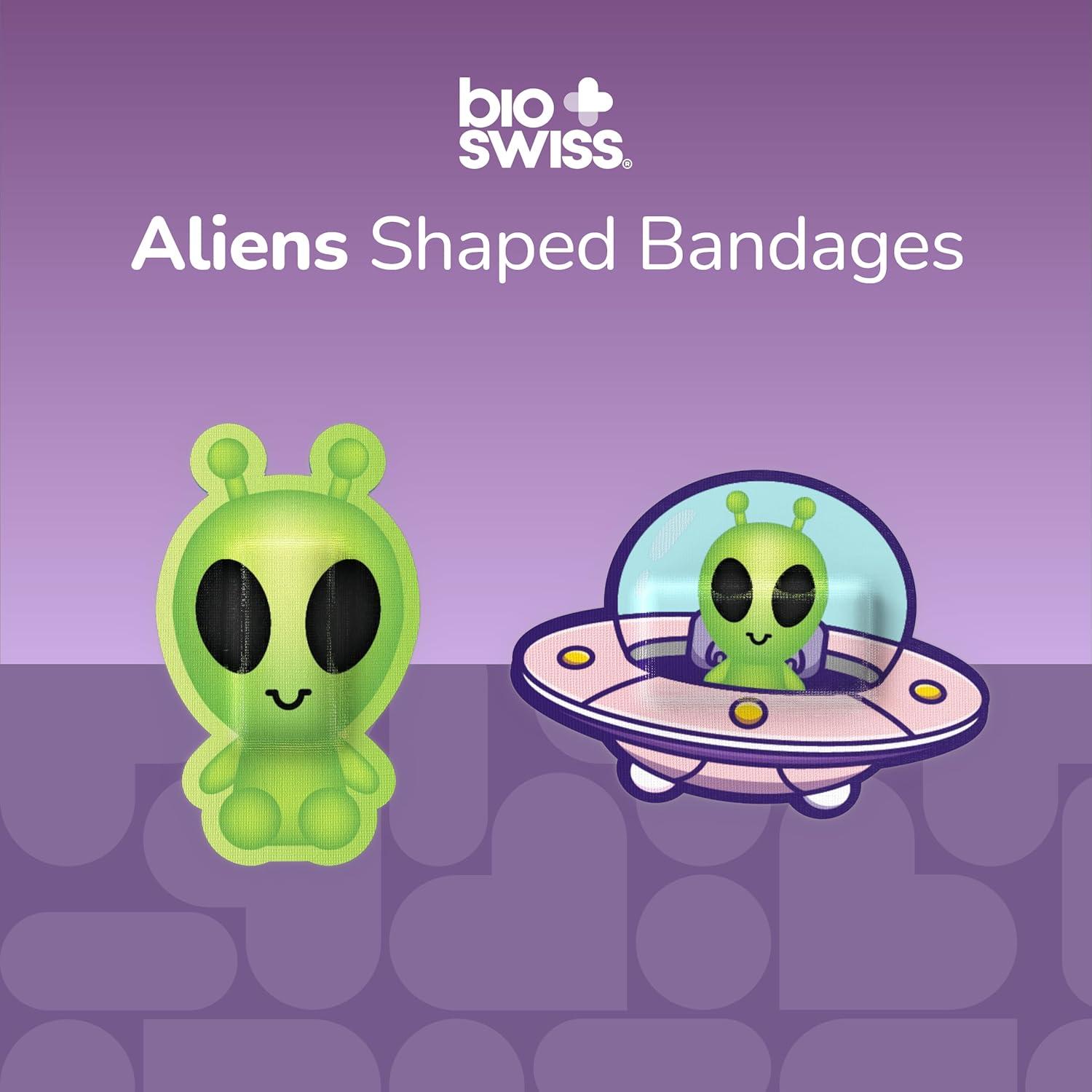 Vendajes Adhesivos Alienígenas BioSwiss - 24 Piezas Halloween