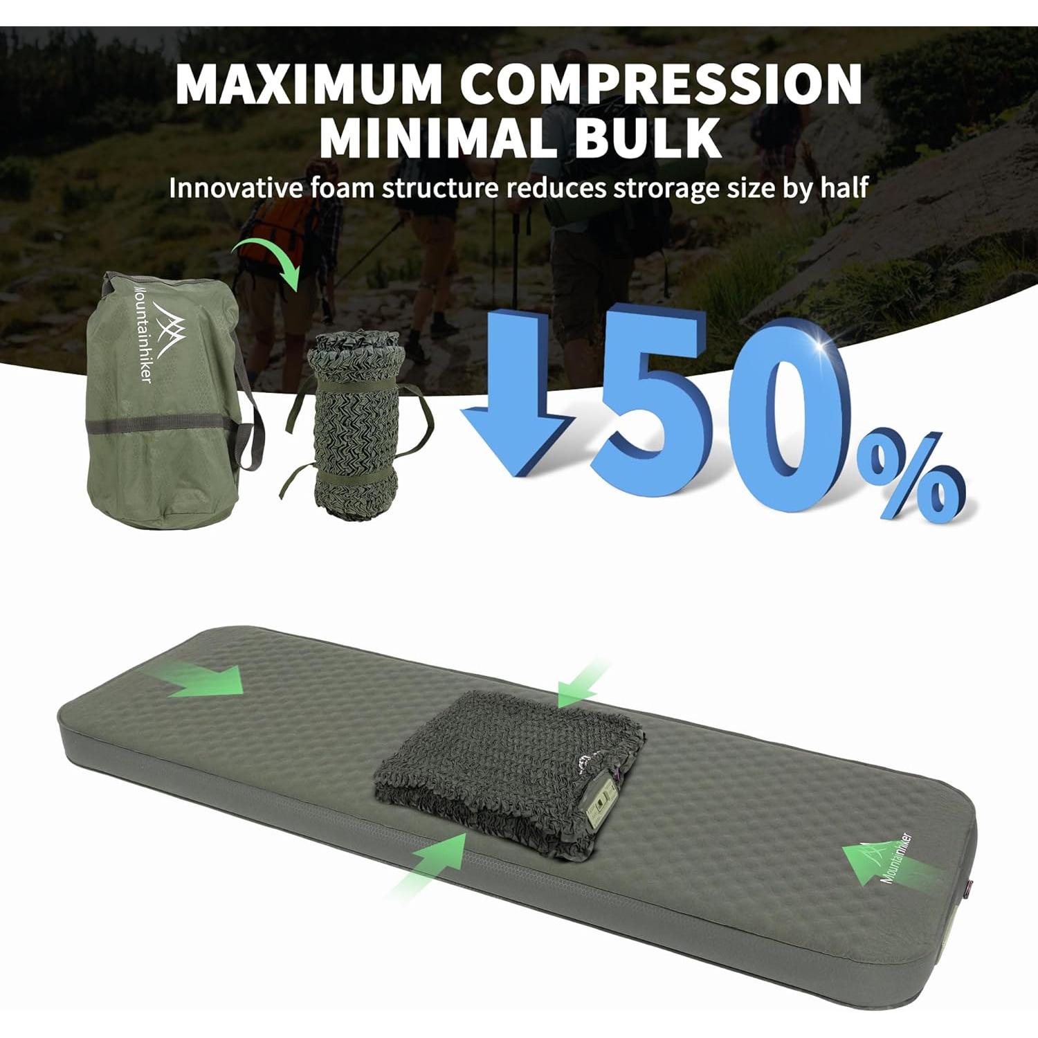 Colchón de Aire Autoinflable ShtNeeg Individual 200x140 cm