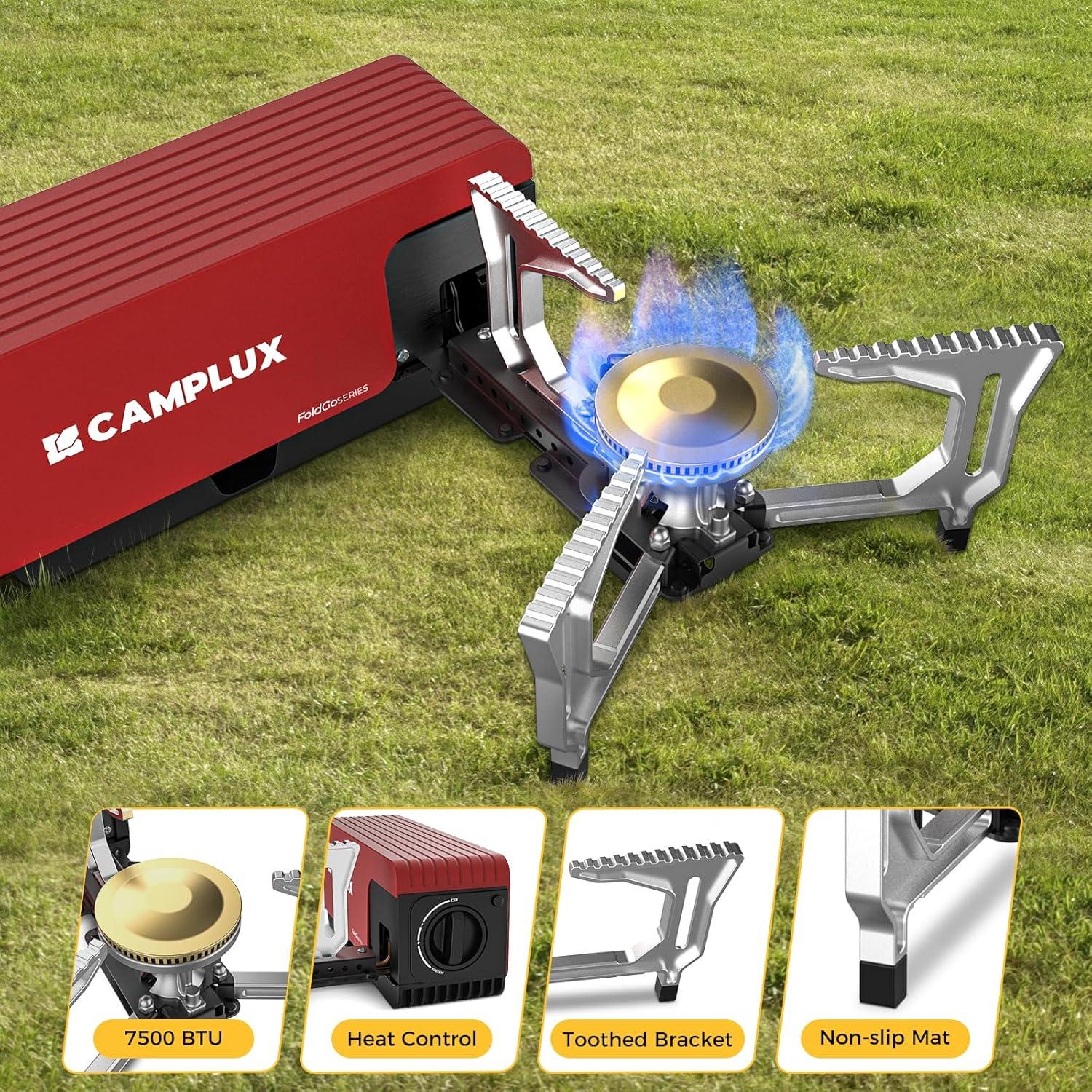 Estufa de Camping Portátil CAMPLUX FG01AR Butano 7500 BTU