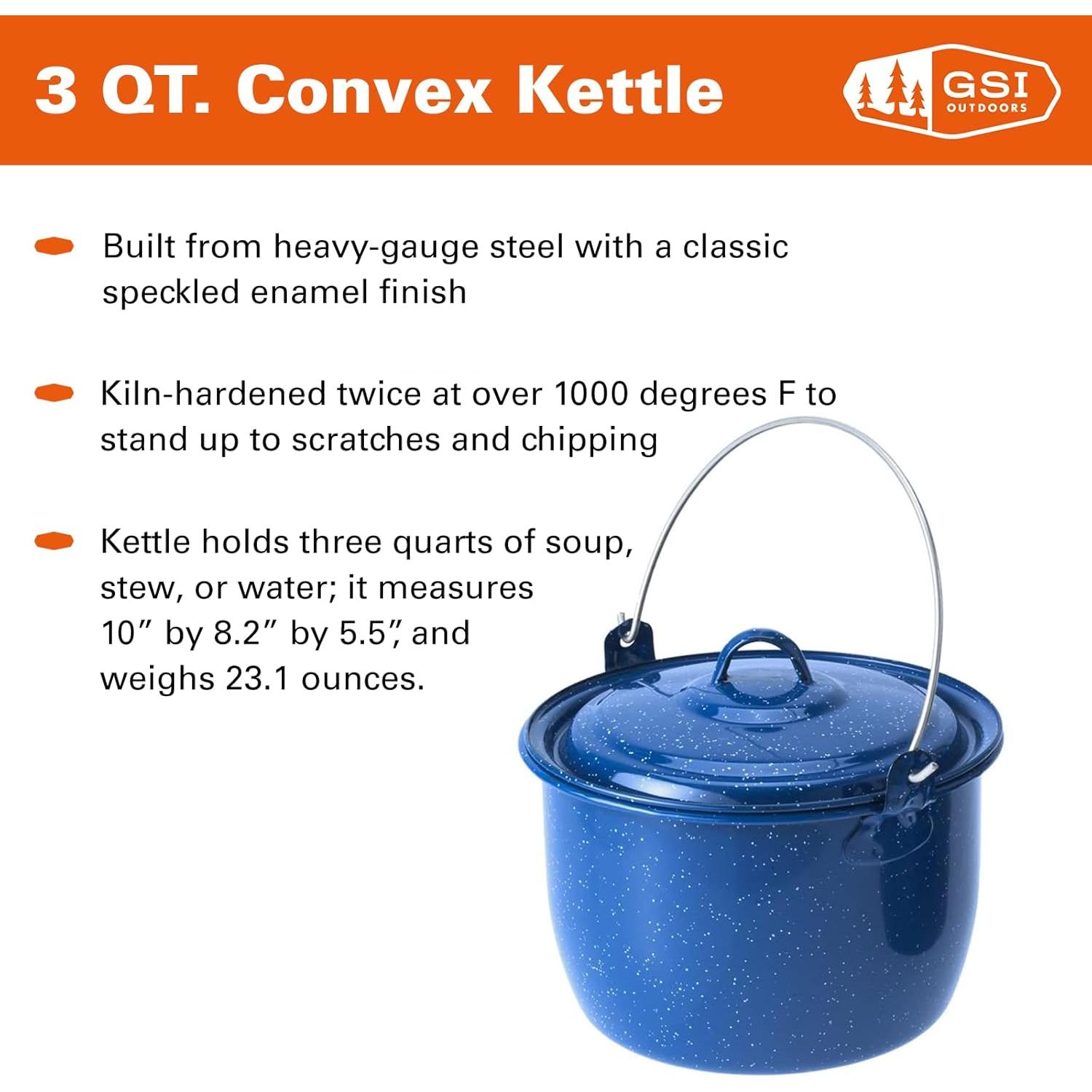 Tetera Convexa GSI Outdoors 2.84L Azul para Camping