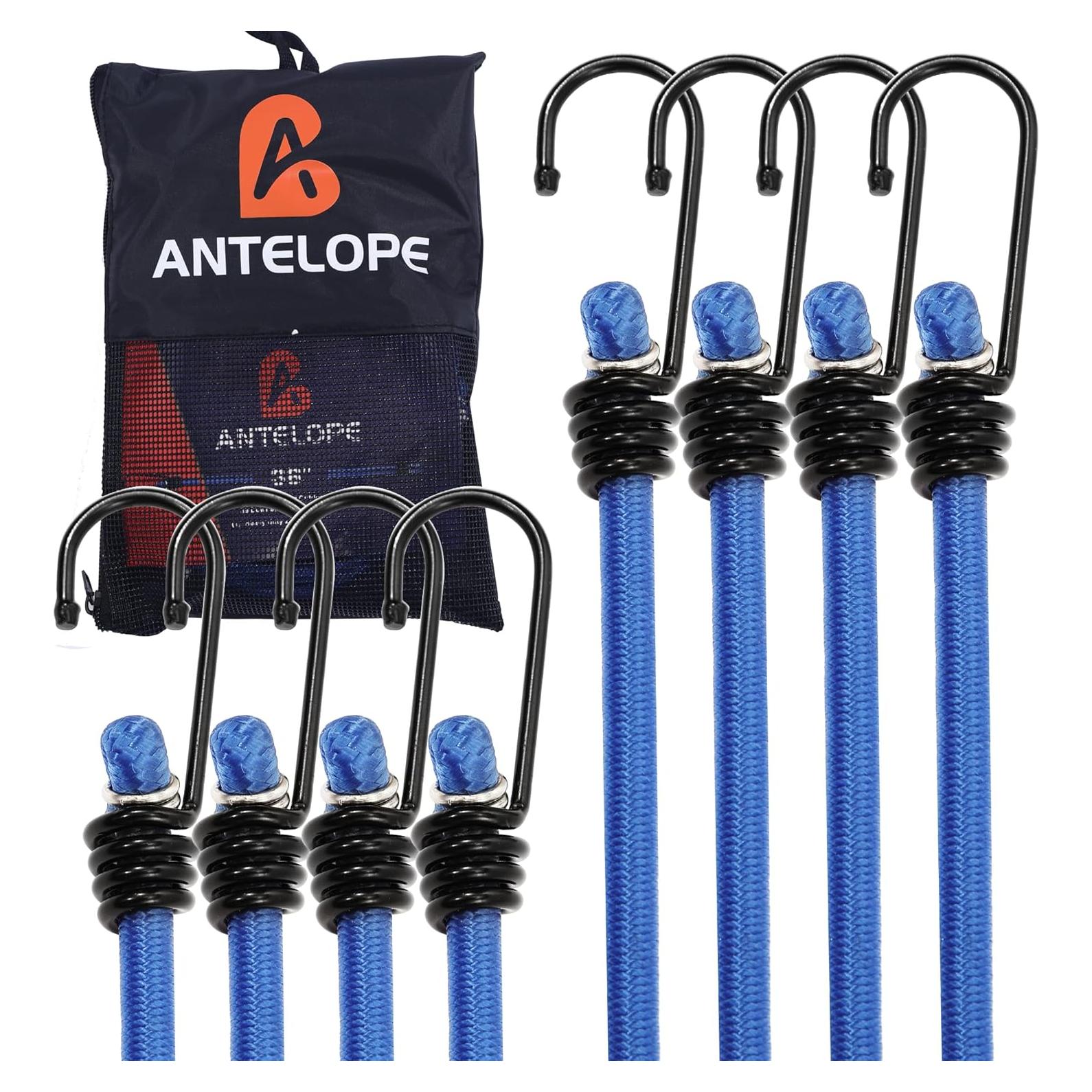 Cuerdas Bungee 91 cm A ANTELOPE, Paquete de 8 Alta Resistencia