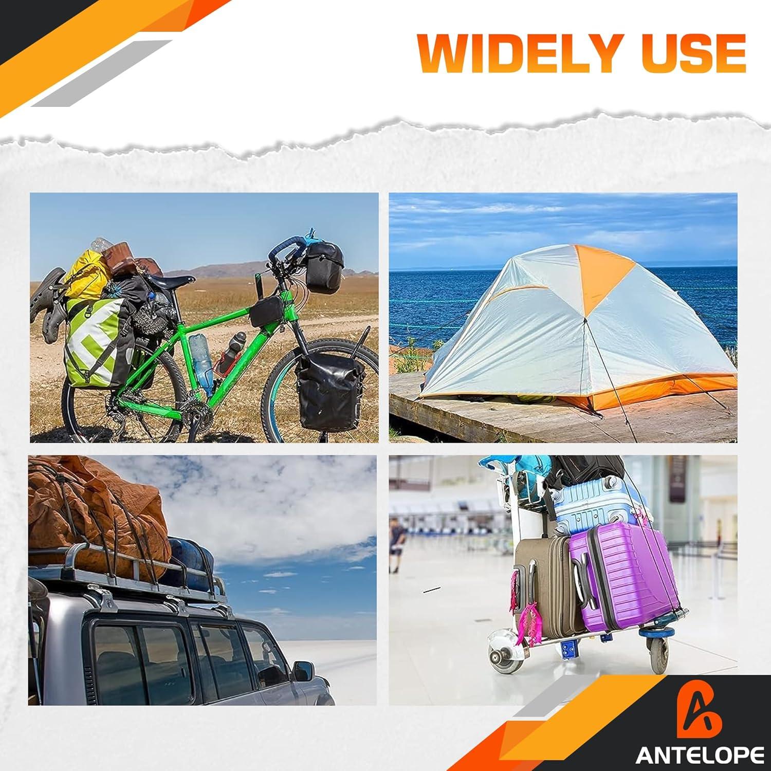 Cuerdas Bungee 91 cm A ANTELOPE, Paquete de 8 Alta Resistencia