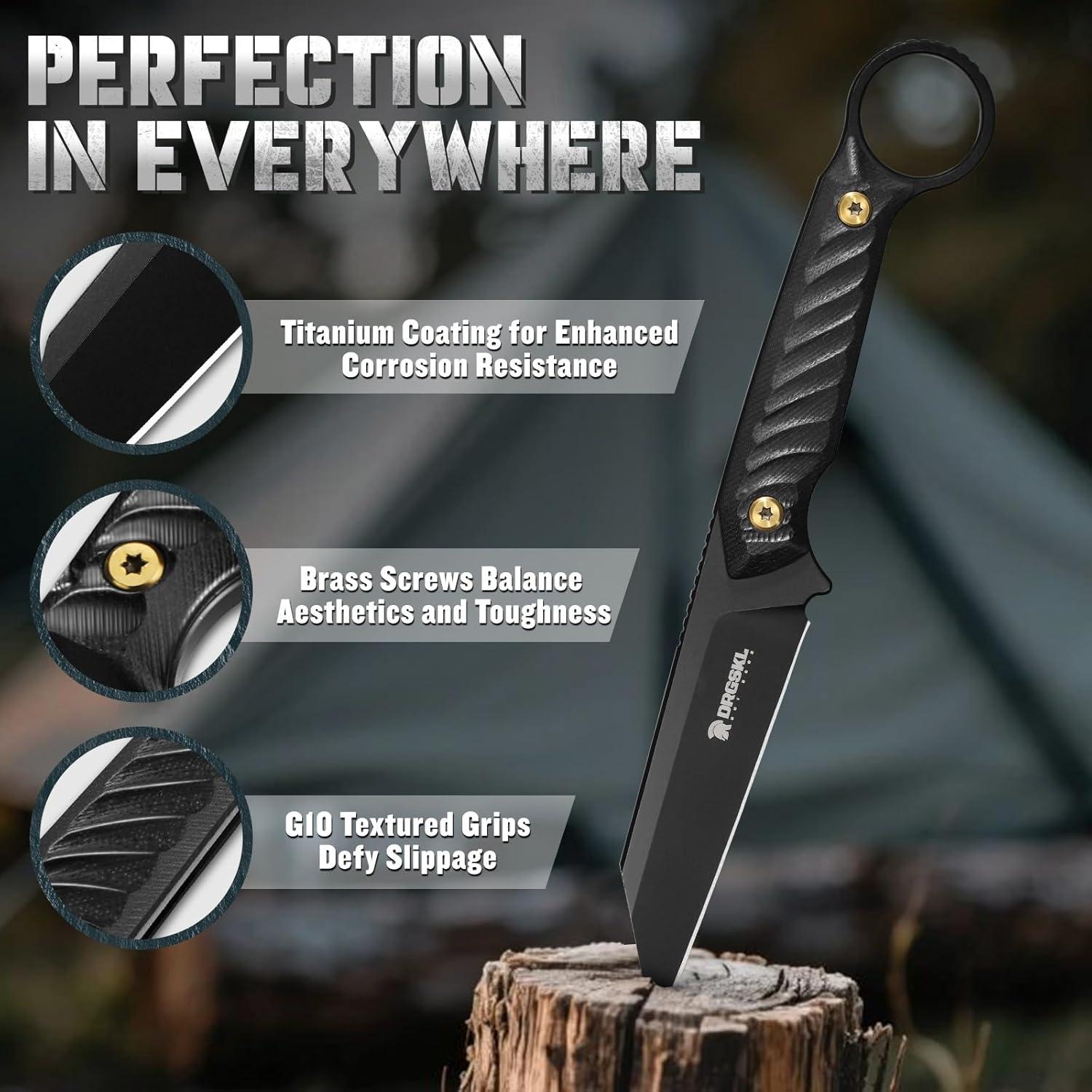 Cuchillo de Supervivencia DRGSKL Sheepsfoot 20.3cm Acero D2