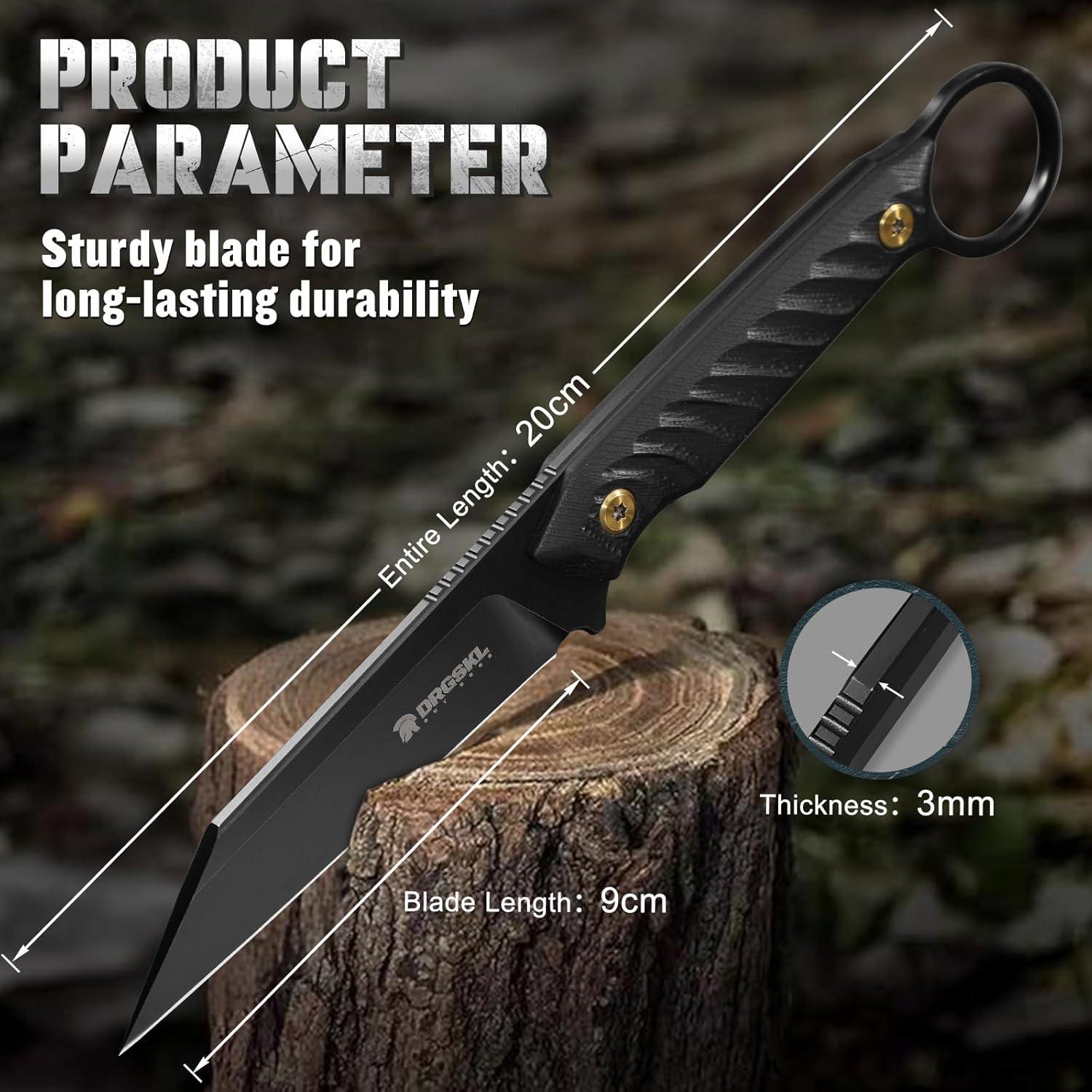 Cuchillo de Supervivencia DRGSKL Sheepsfoot 20.3cm Acero D2