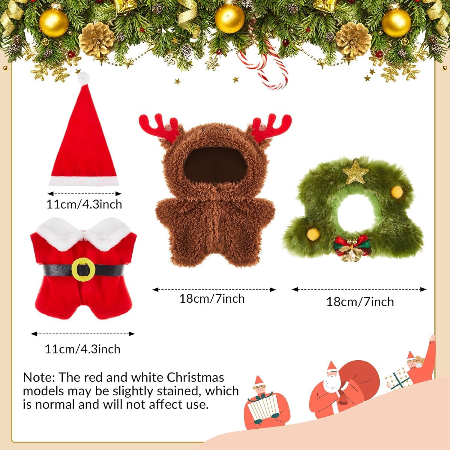 3 Conjuntos de Ropa de Muñeca Navidad 17cm Simgoing