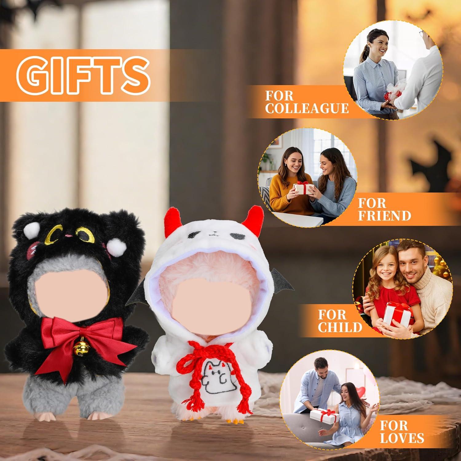 Conjunto de Ropa para Muñeca Labubu 17 cm Halloween 2 Piezas