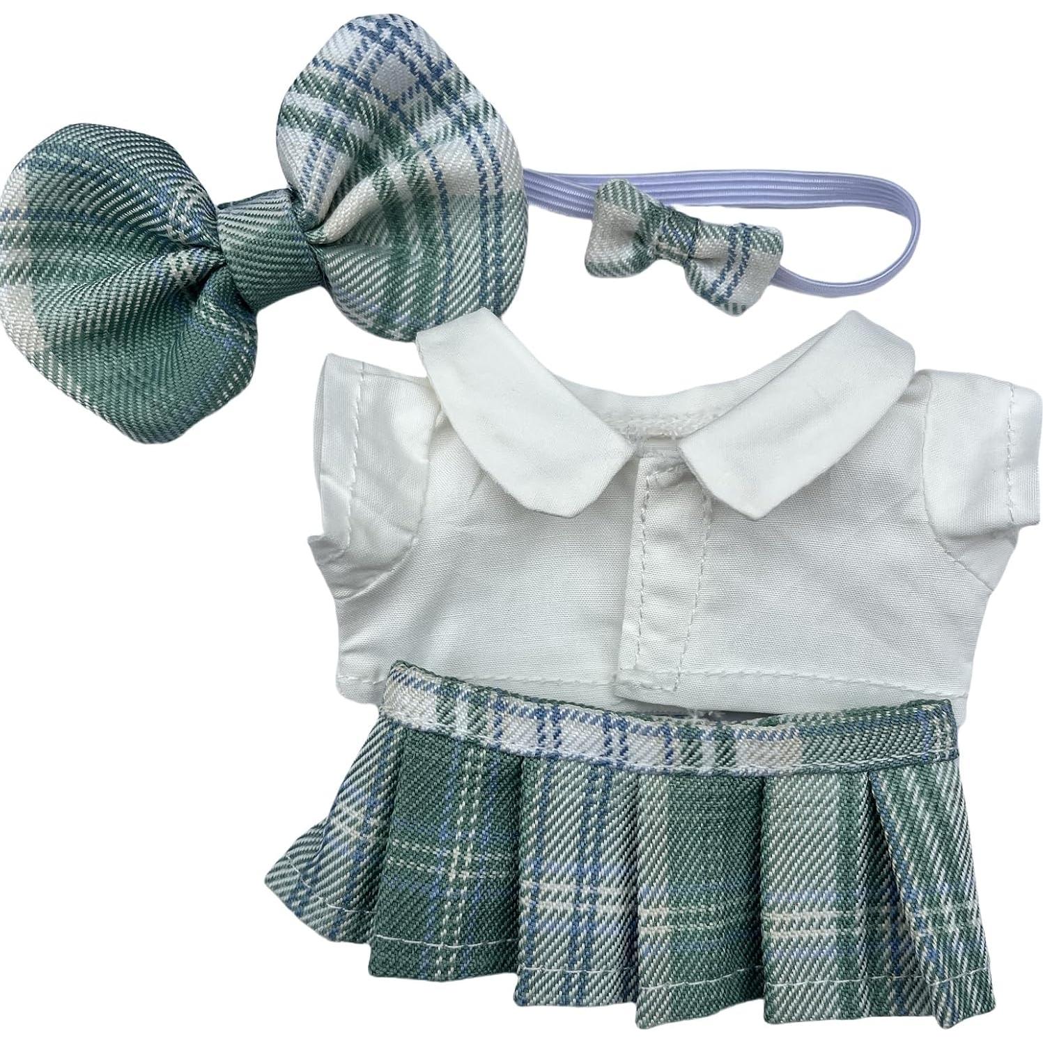 Conjunto de Ropa para Muñeca Labubu Verde 15cm y 17cm