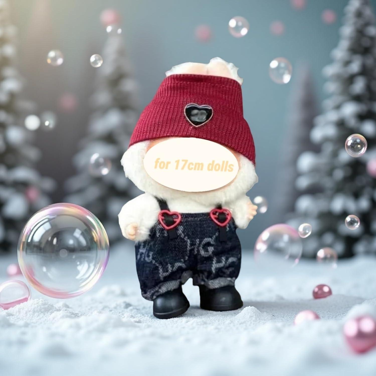 Ropa para Muñecas Labubu KPWIN - Conjunto Sombrero y Overoles