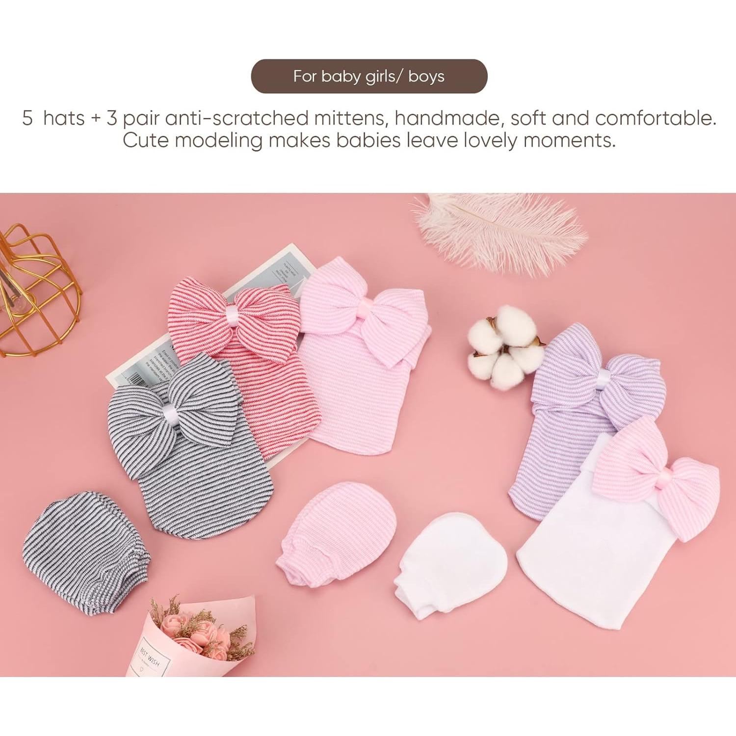 Conjunto Gorro y Manoplas BQUBO para Bebés 0-3 Meses