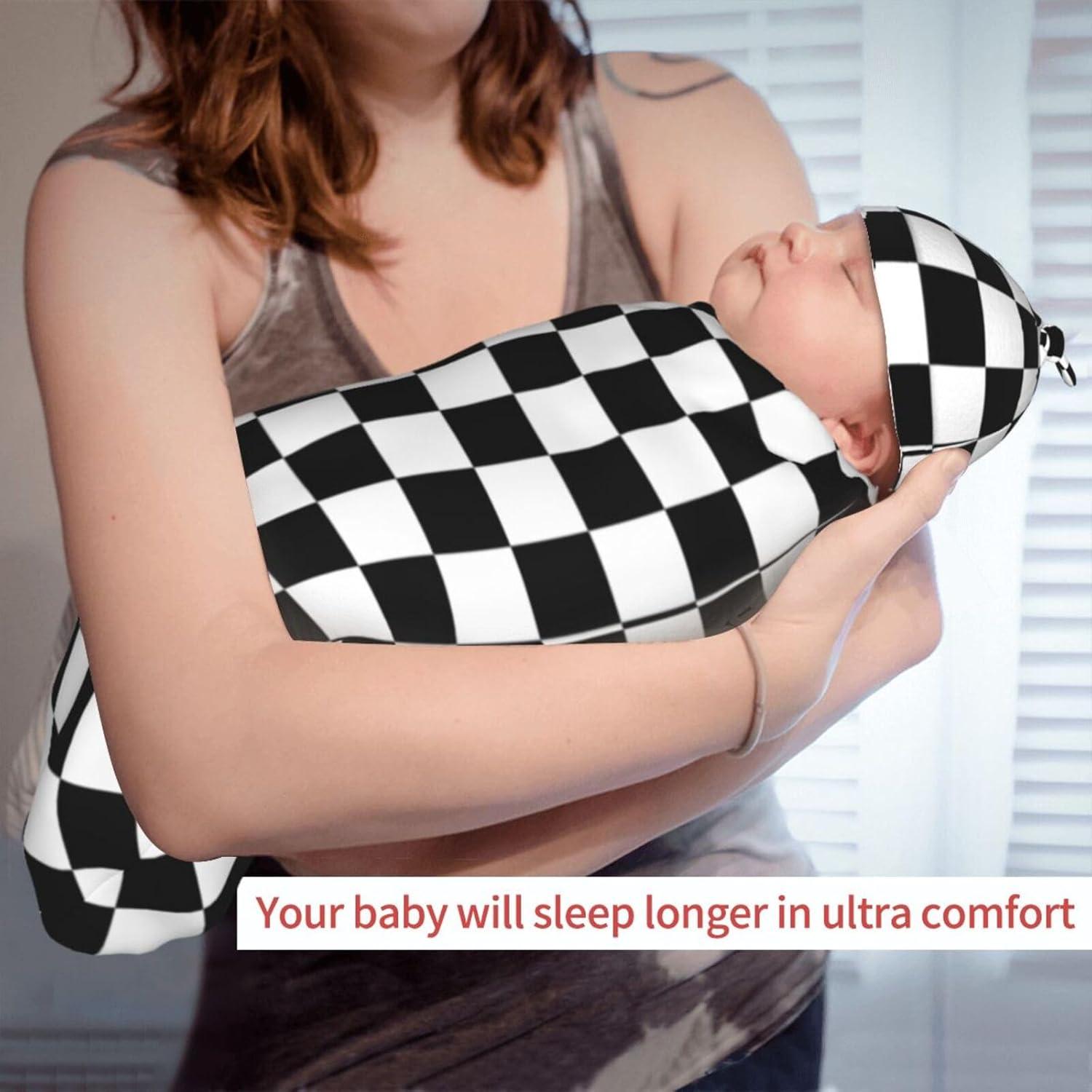 Conjunto Manta y Gorro Bebé Algodón Muitanerkd A Cuadros