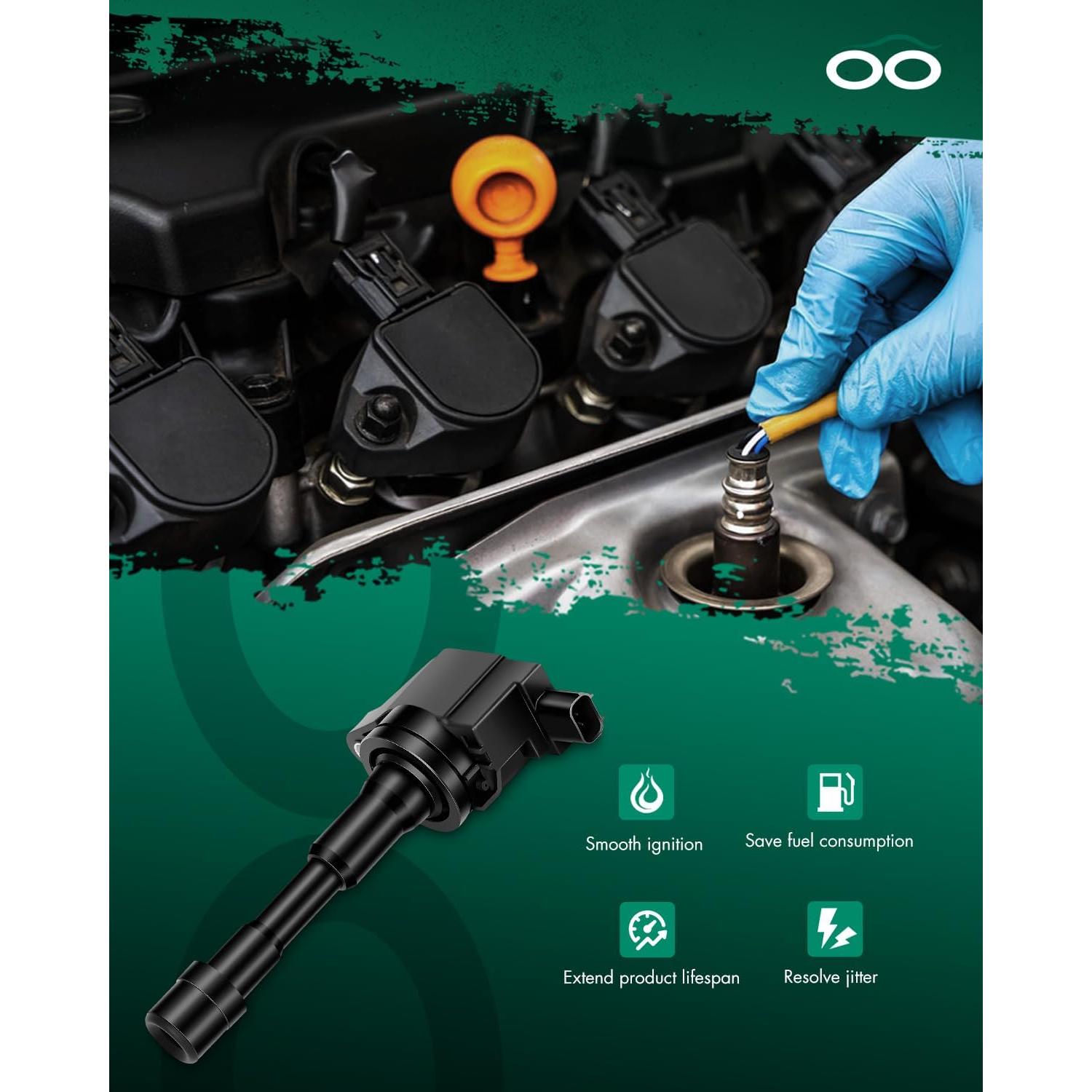 Bobina de Encendido SCITOO 4 Pcs para Honda Civic e Insight 1.5L