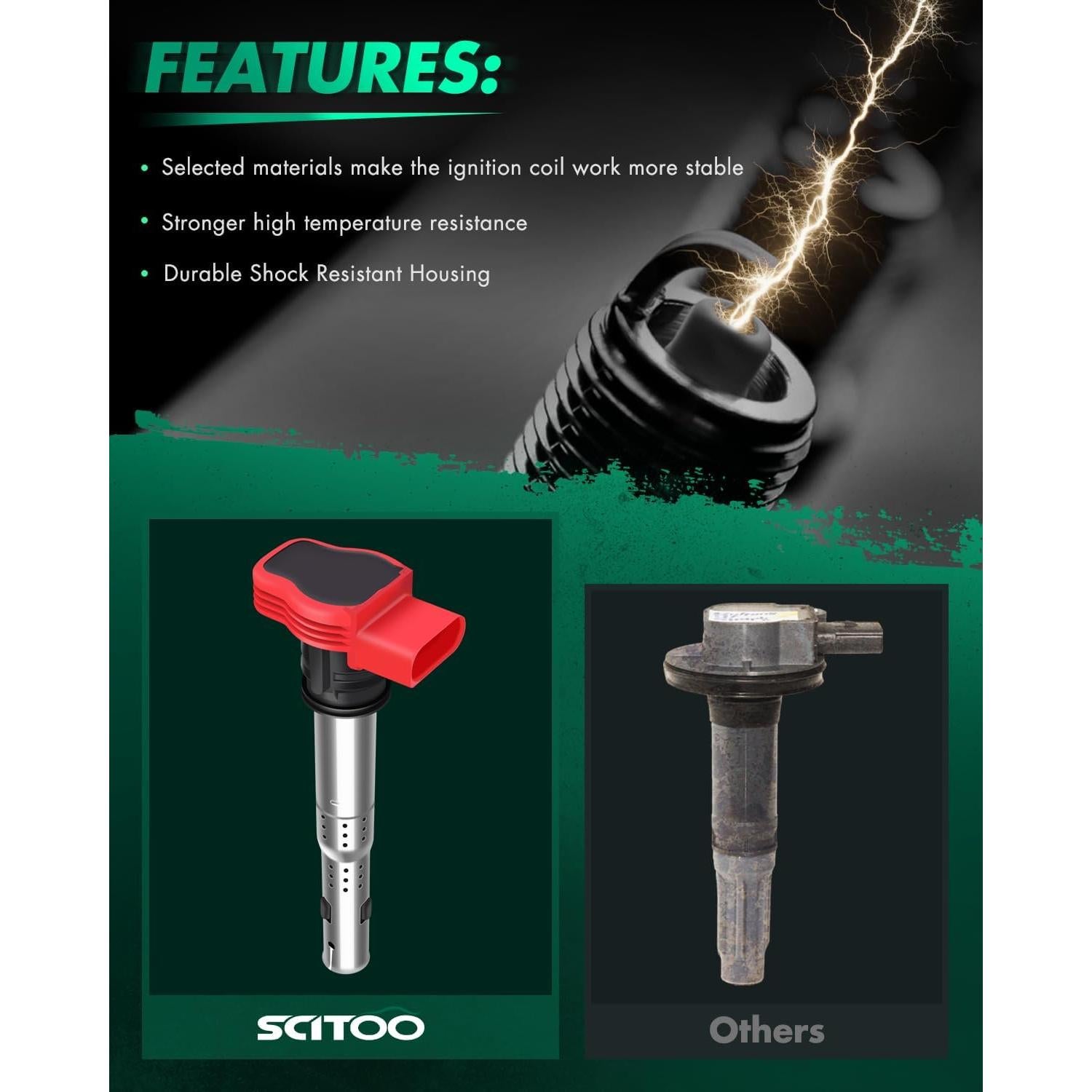 Bobina de Encendido SCITOO UF529 para T-ouareg, Cayenne, A4