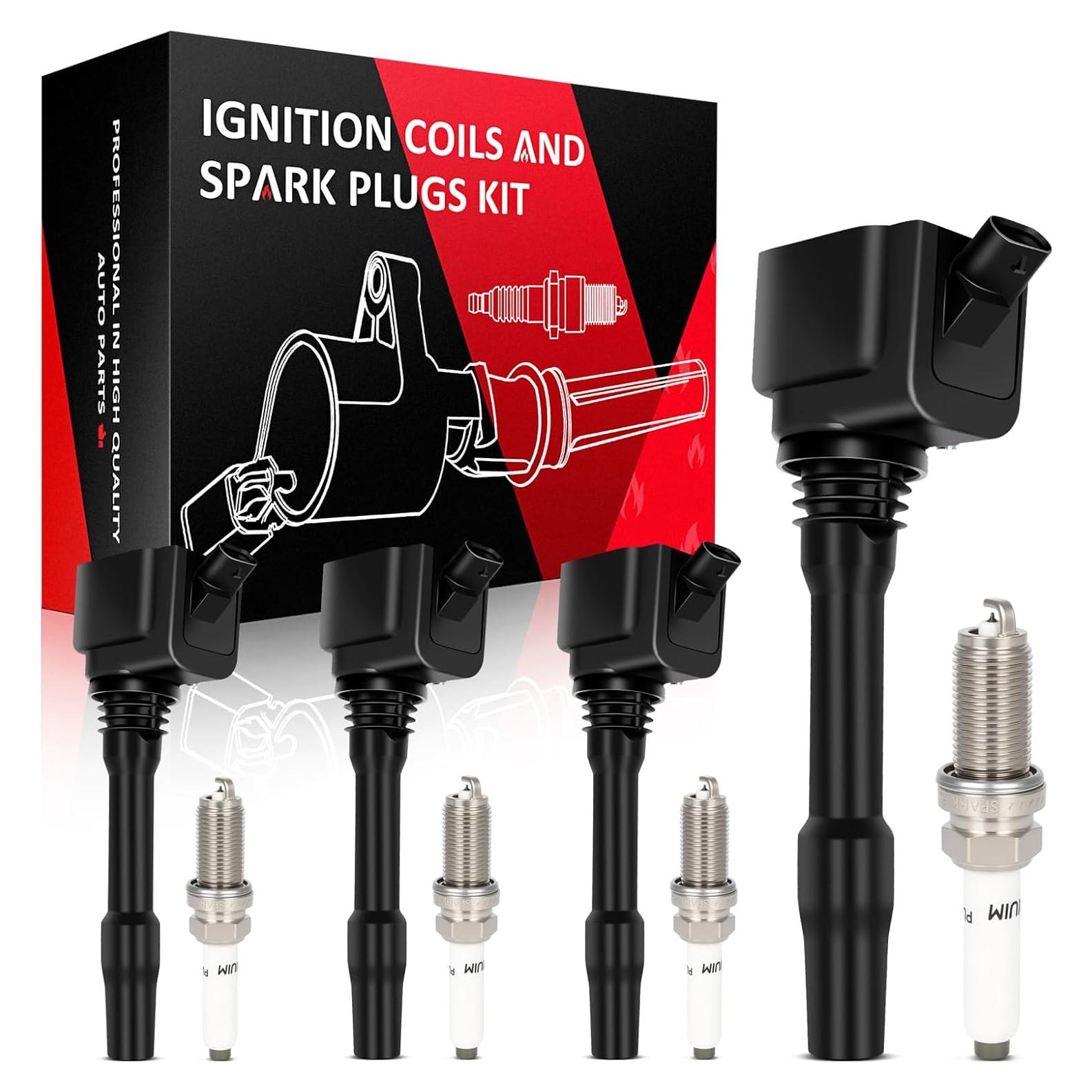 SCITOO 4 Bobinas de Encendido + 4 Bujías de Iridio para MINI COOPER