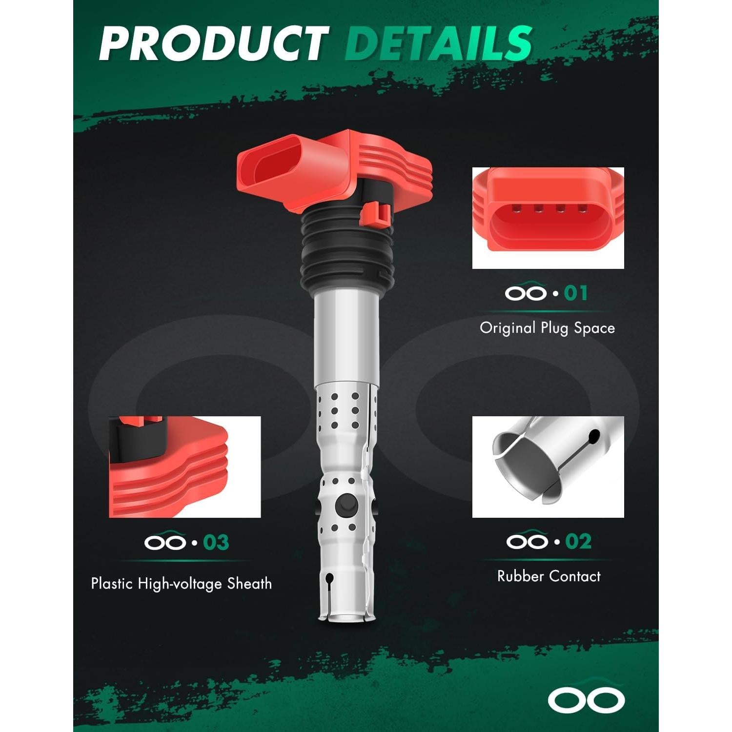 Bobina de Encendido SCITOO UF483 para A-udi A4/A6 3.0L 2002-2006