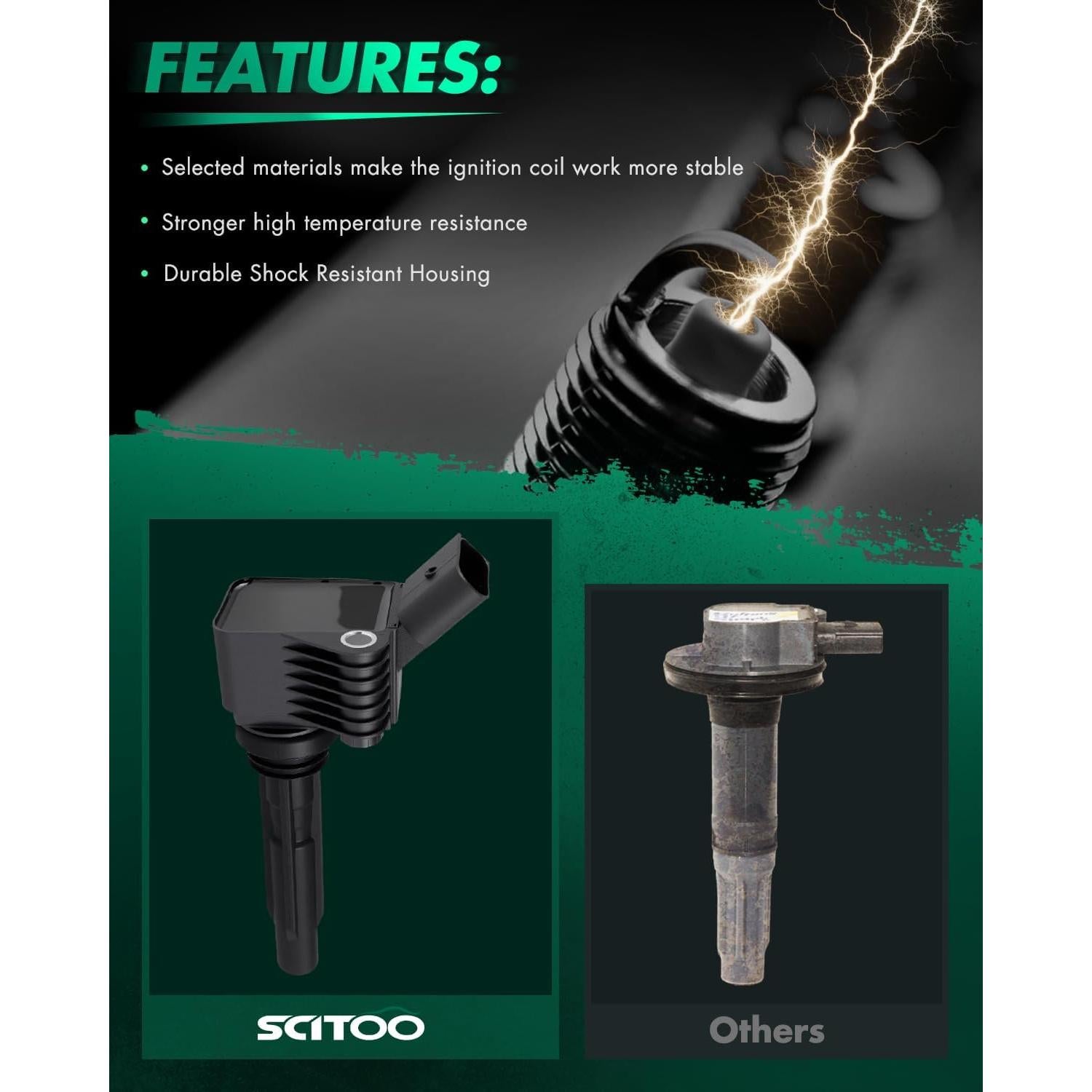 Bobina de Encendido SCITOO para A-udi A3 Sportback e-tron 1.4L 2016-2018