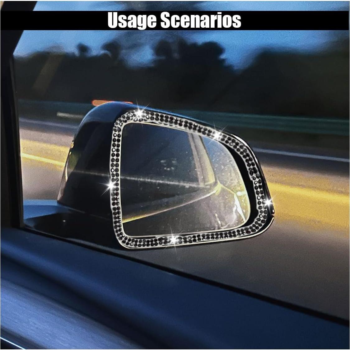 Trim de Coche Autoadhesivo JOYCOURT 5m Rhinestone Negro