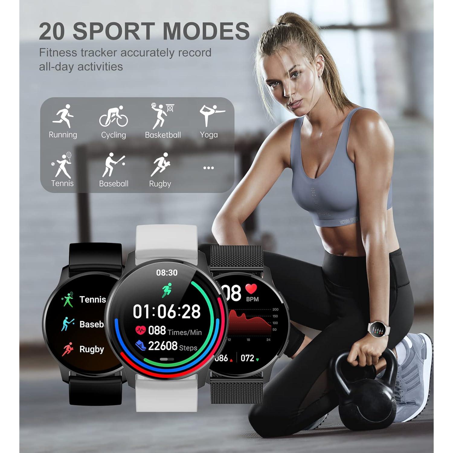 Reloj Inteligente Iaret Negro 1.32" Bluetooth Fitness