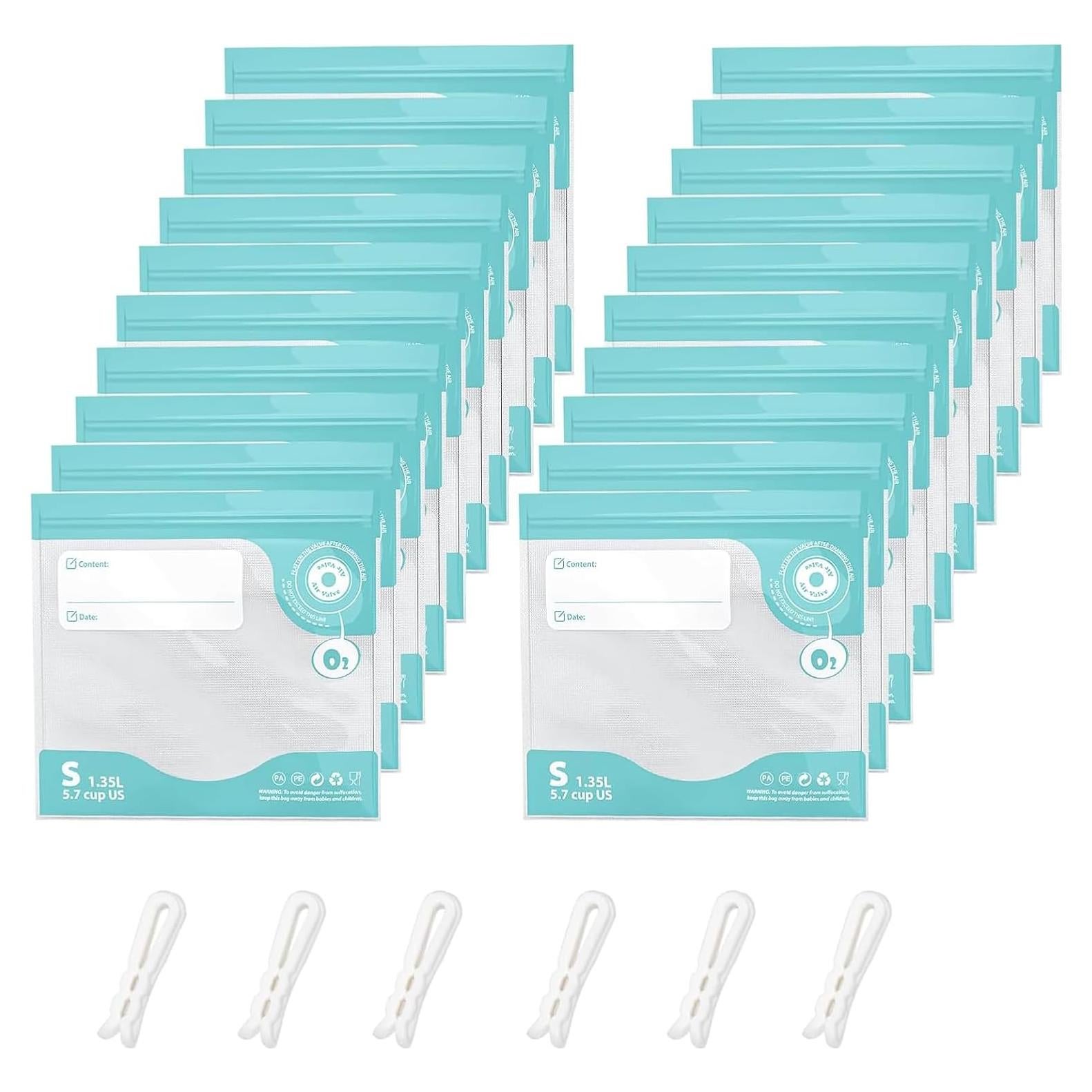 Bolsas Sous Vide Reutilizables Domsanistor 20 pcs 22x21 cm