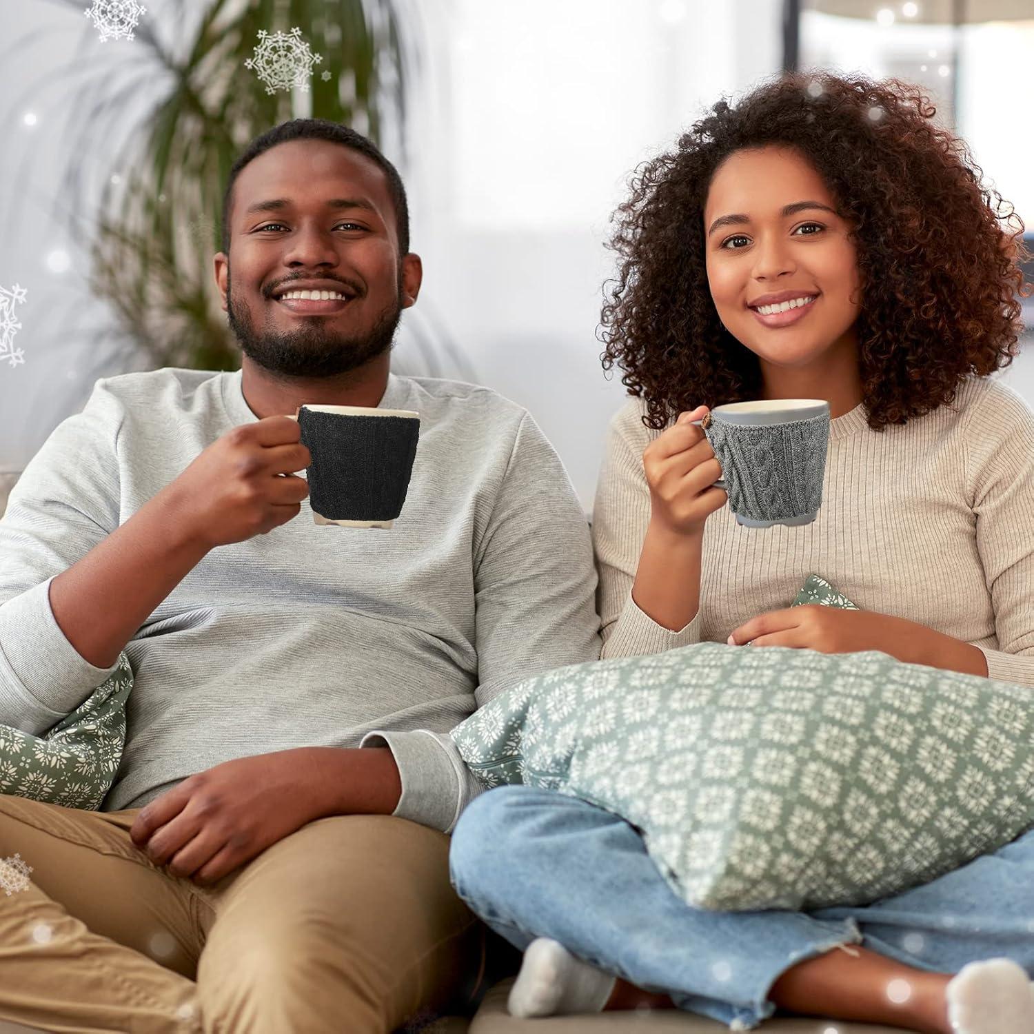 Mangas Aislantes Reutilizables Skyley 4 Pcs para Tazas 18x9cm