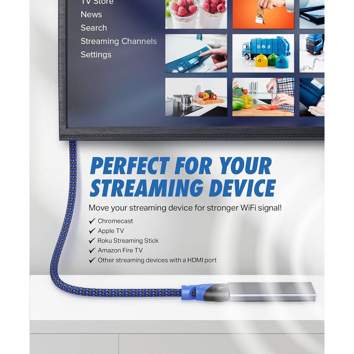 Cable de Extensión HDMI Ultra Clarity 0.46 m Azul - 2 Unidades