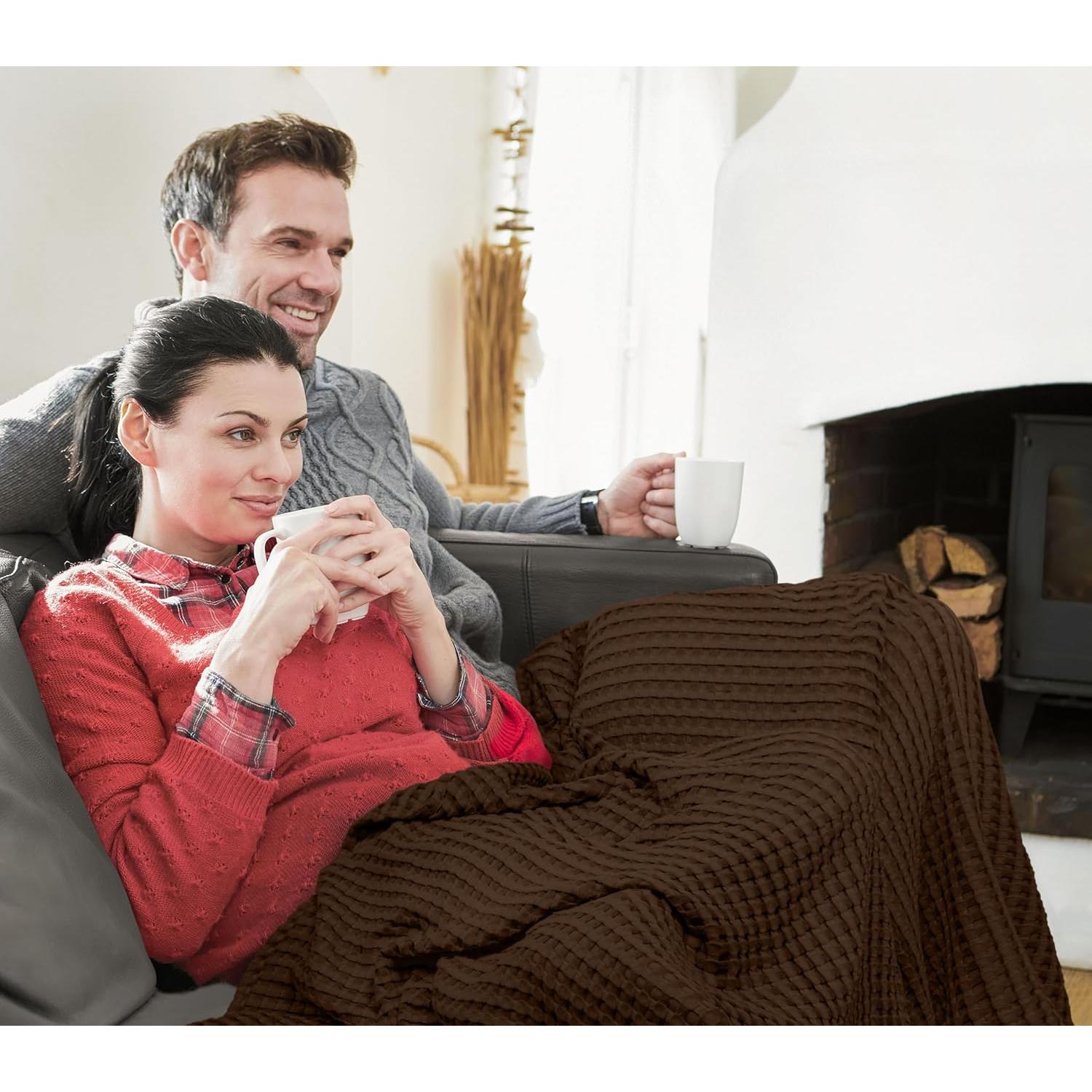 Manta de Waffle Utopia 100% Algodón Reina 90x90 cm Suave