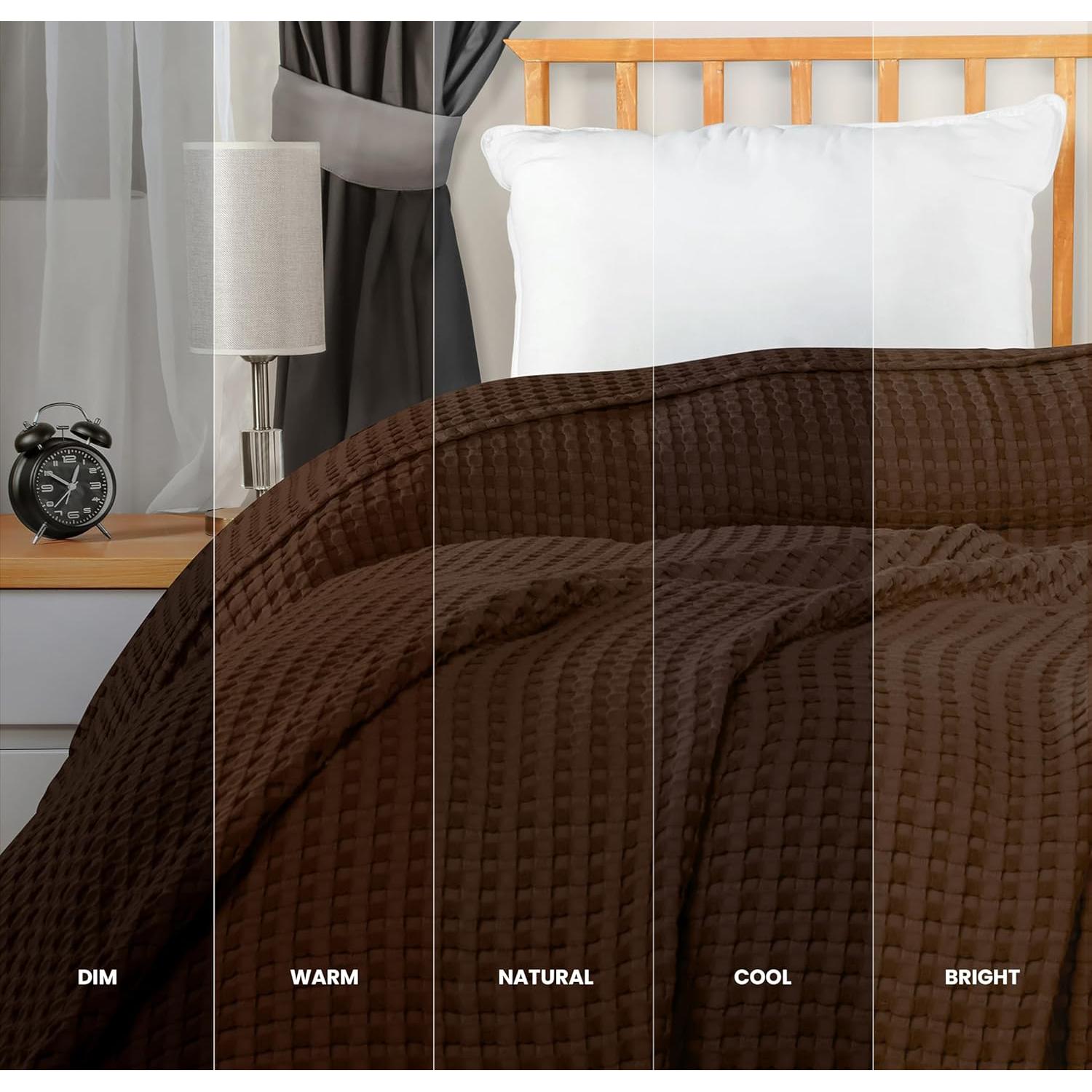 Manta de Waffle Utopia 100% Algodón Reina 90x90 cm Suave