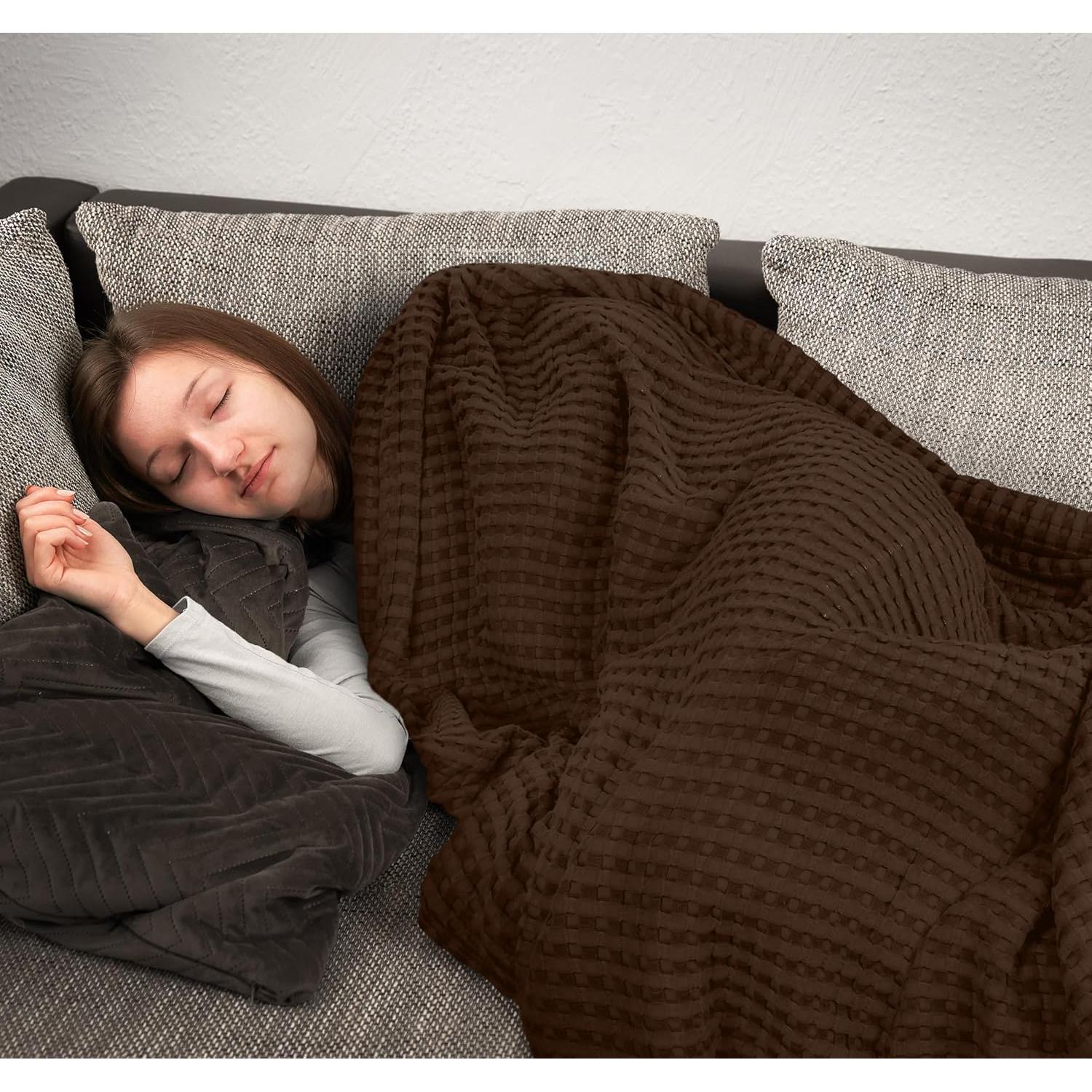 Manta de Waffle Utopia 100% Algodón Reina 90x90 cm Suave