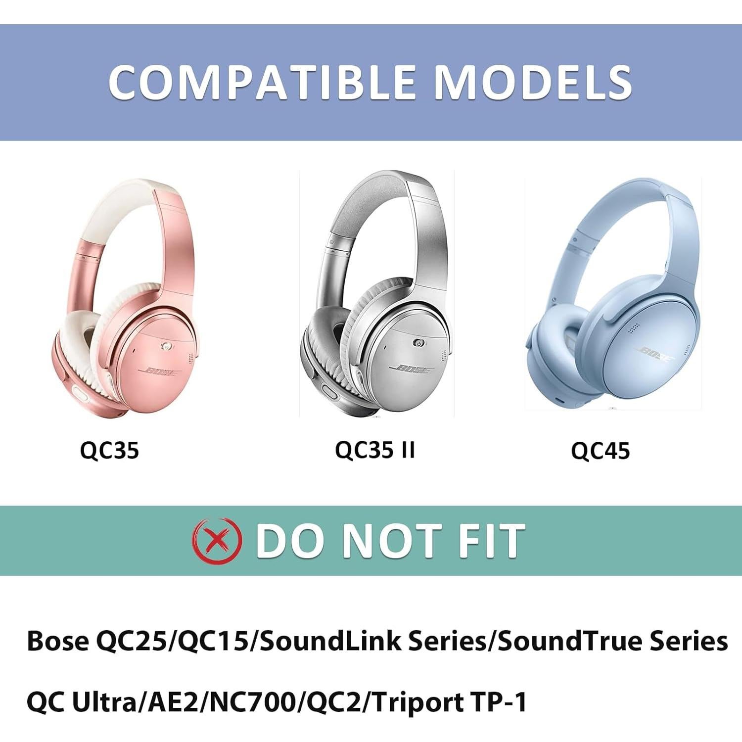 Funda de diadema Laselan para Bose QuietComfort 45/35 - Arena