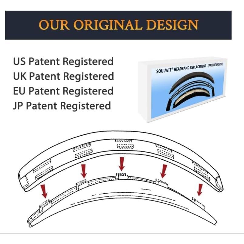 Kit de Reemplazo SOULWIT para Auriculares Bose QC45/QC35 - Negro