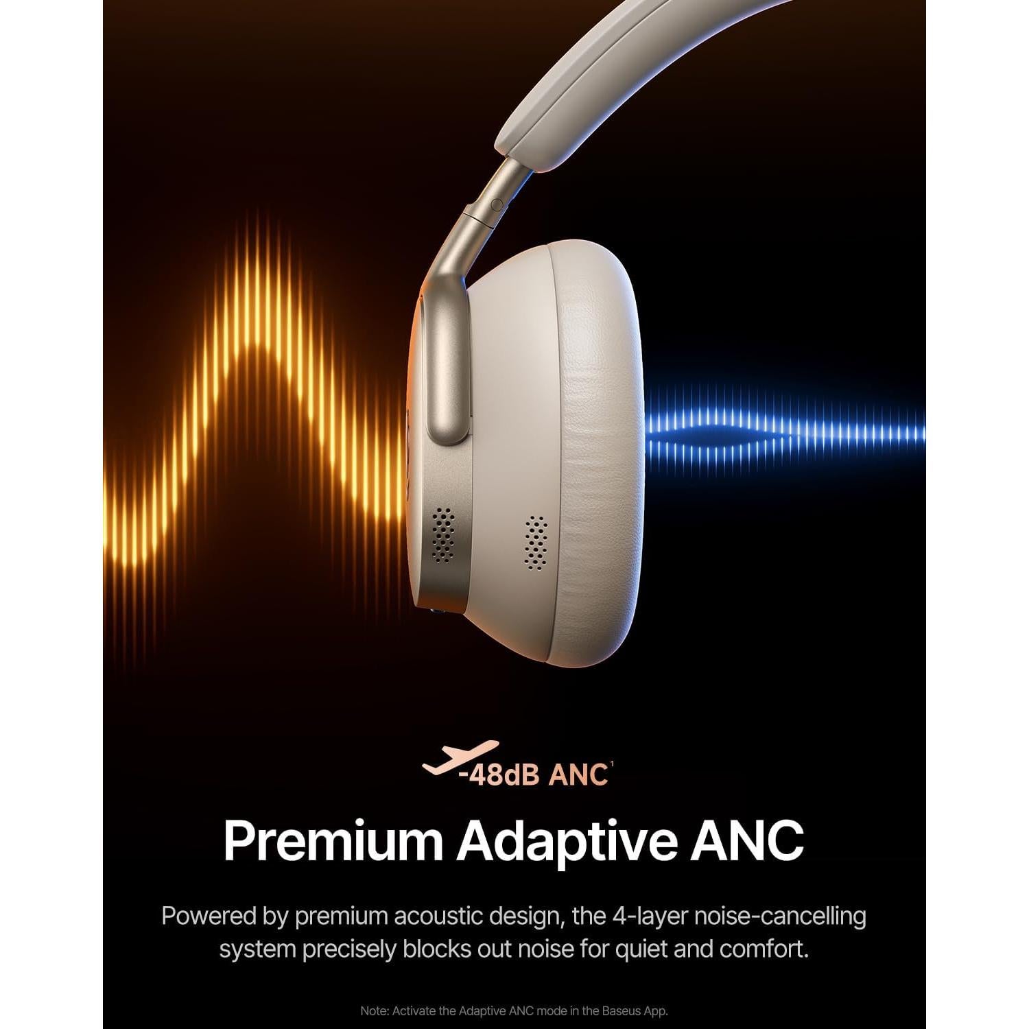 Auriculares Baseus Inspire XH1 ANC, Sonido Bose, 100H Reproducción - Blanco