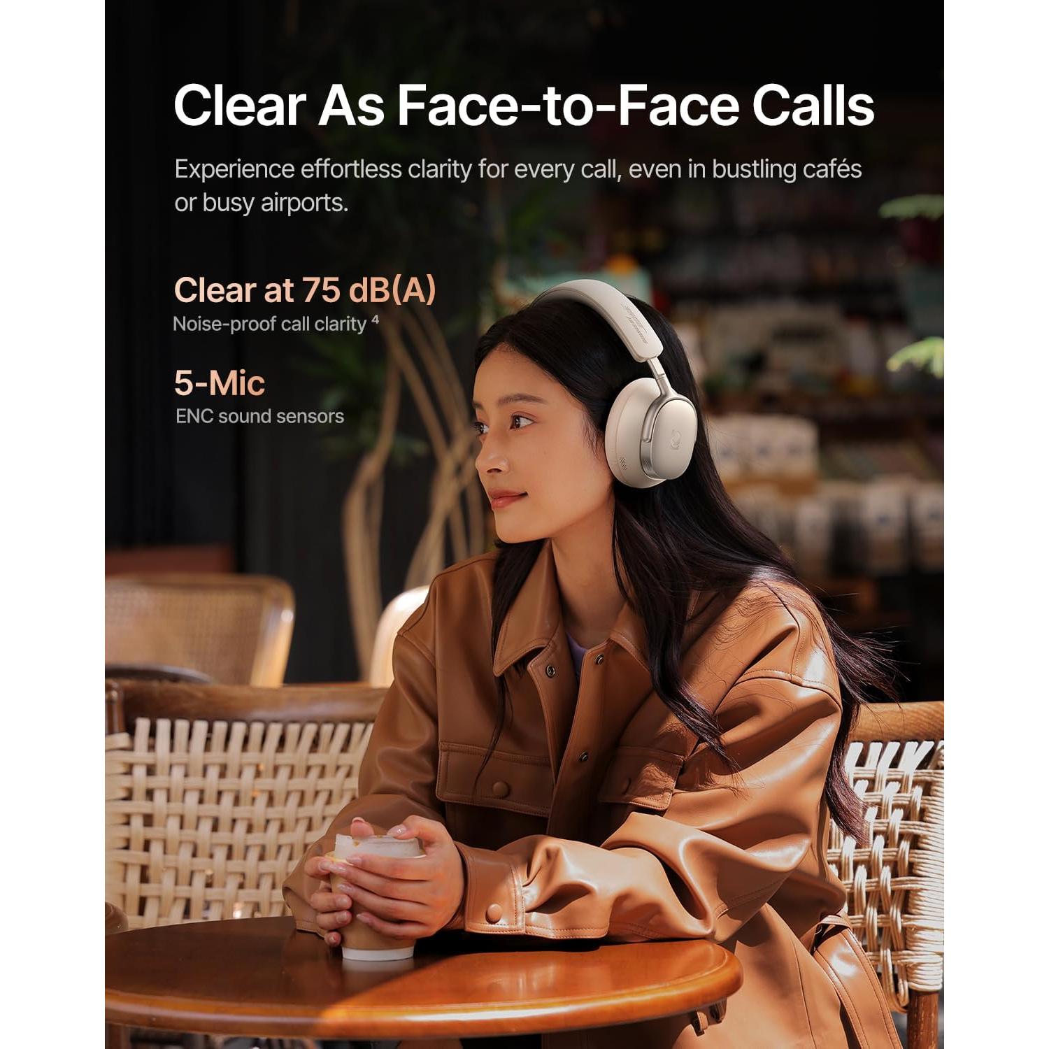 Auriculares Baseus Inspire XH1 ANC, Sonido Bose, 100H Reproducción - Blanco