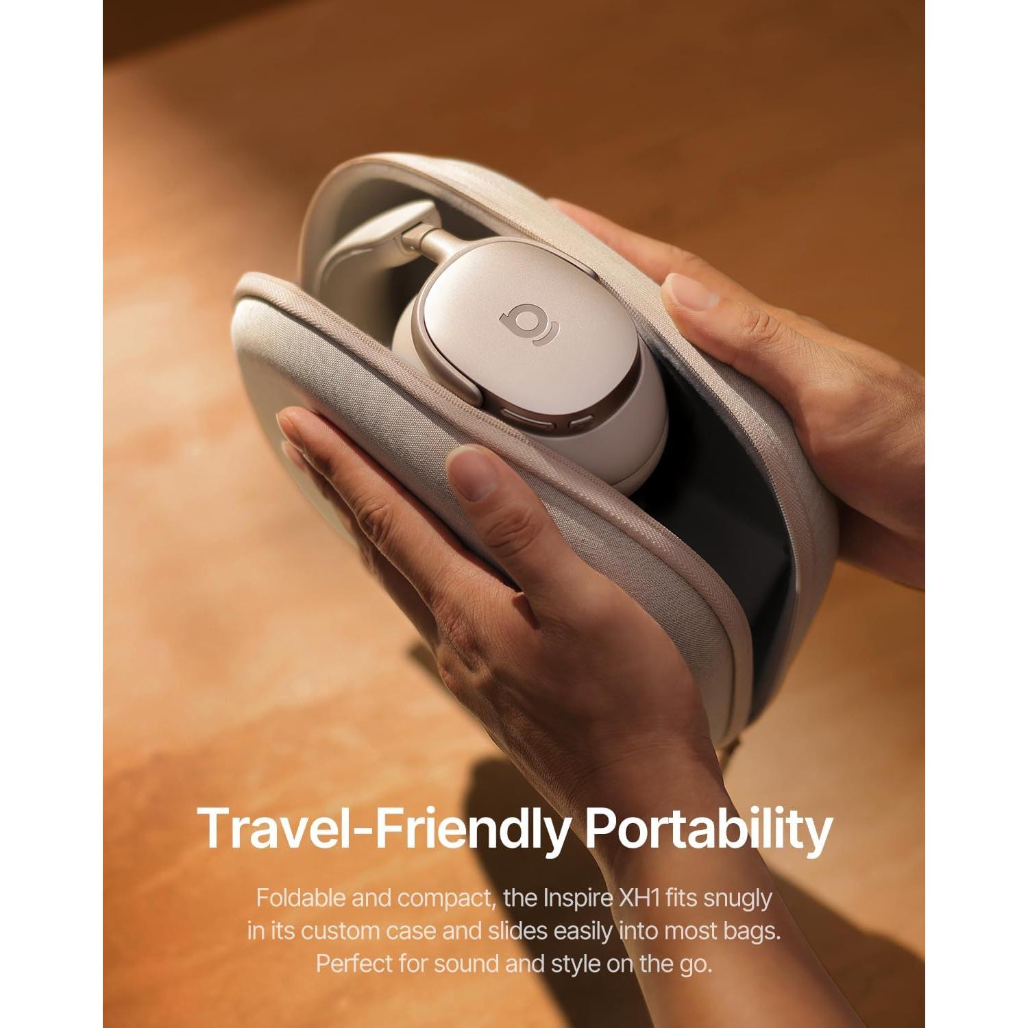 Auriculares Baseus Inspire XH1 ANC, Sonido Bose, 100H Reproducción - Blanco