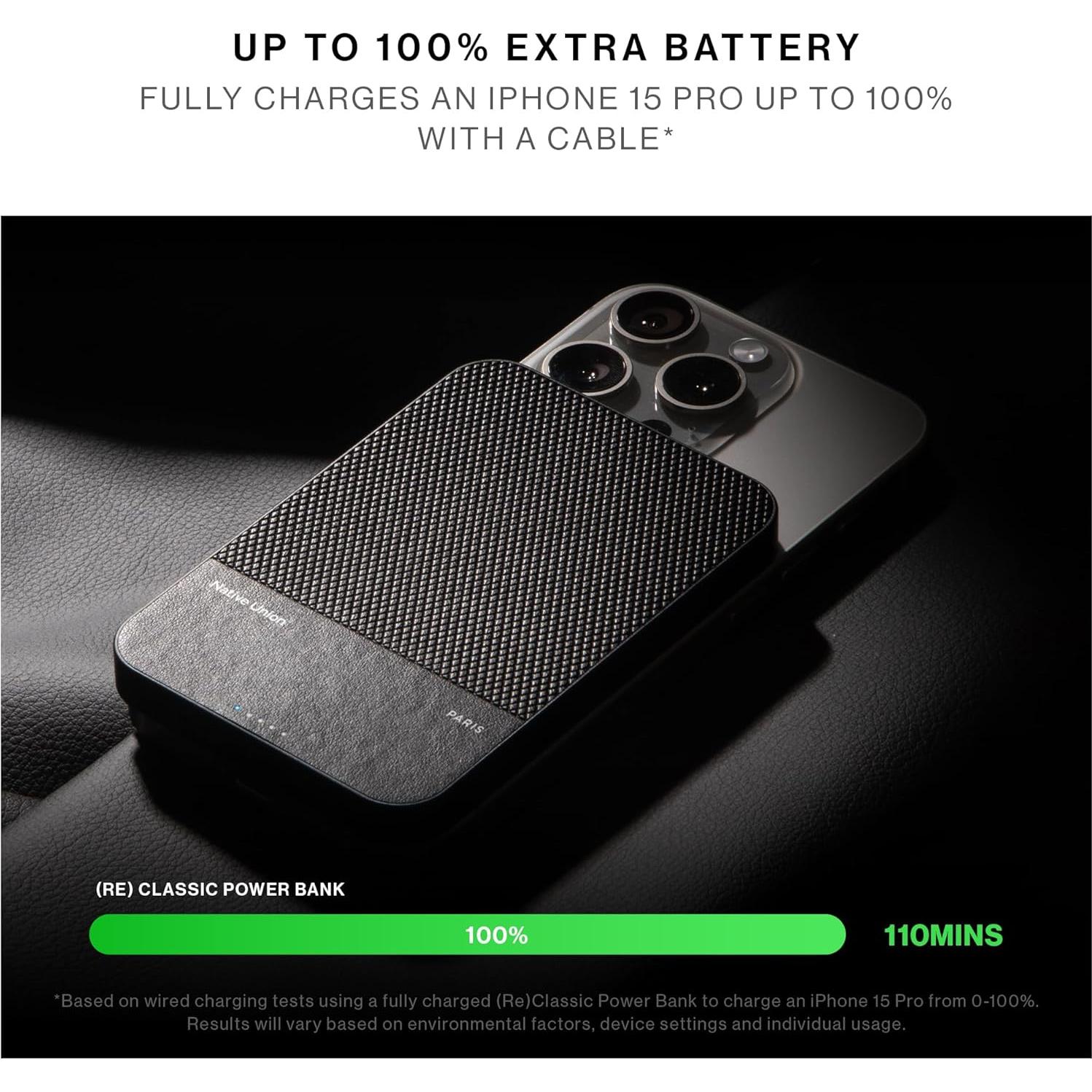 Banco de Energía Magnético Native Union 5000mAh Negro