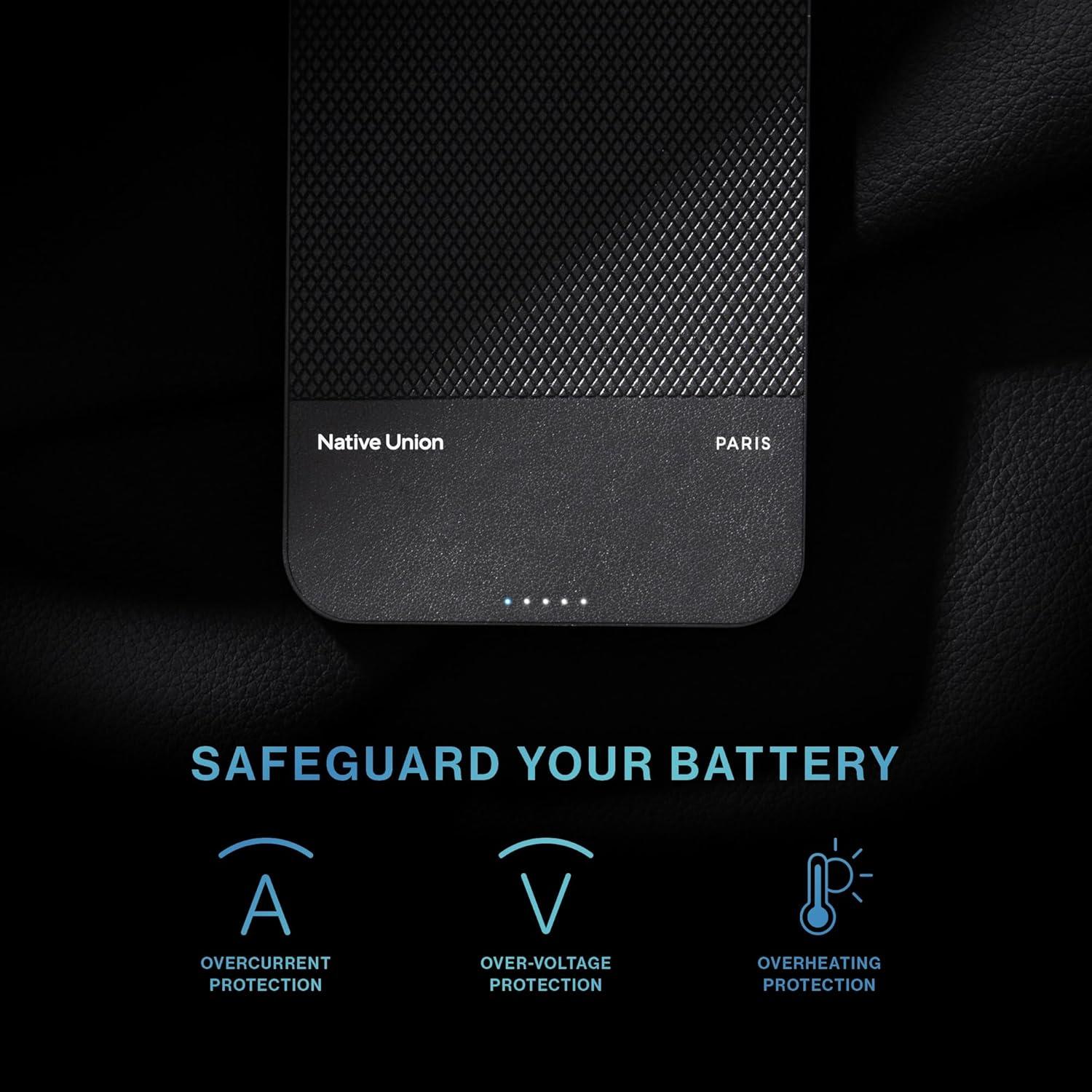 Banco de Energía Magnético Native Union 5000mAh Negro