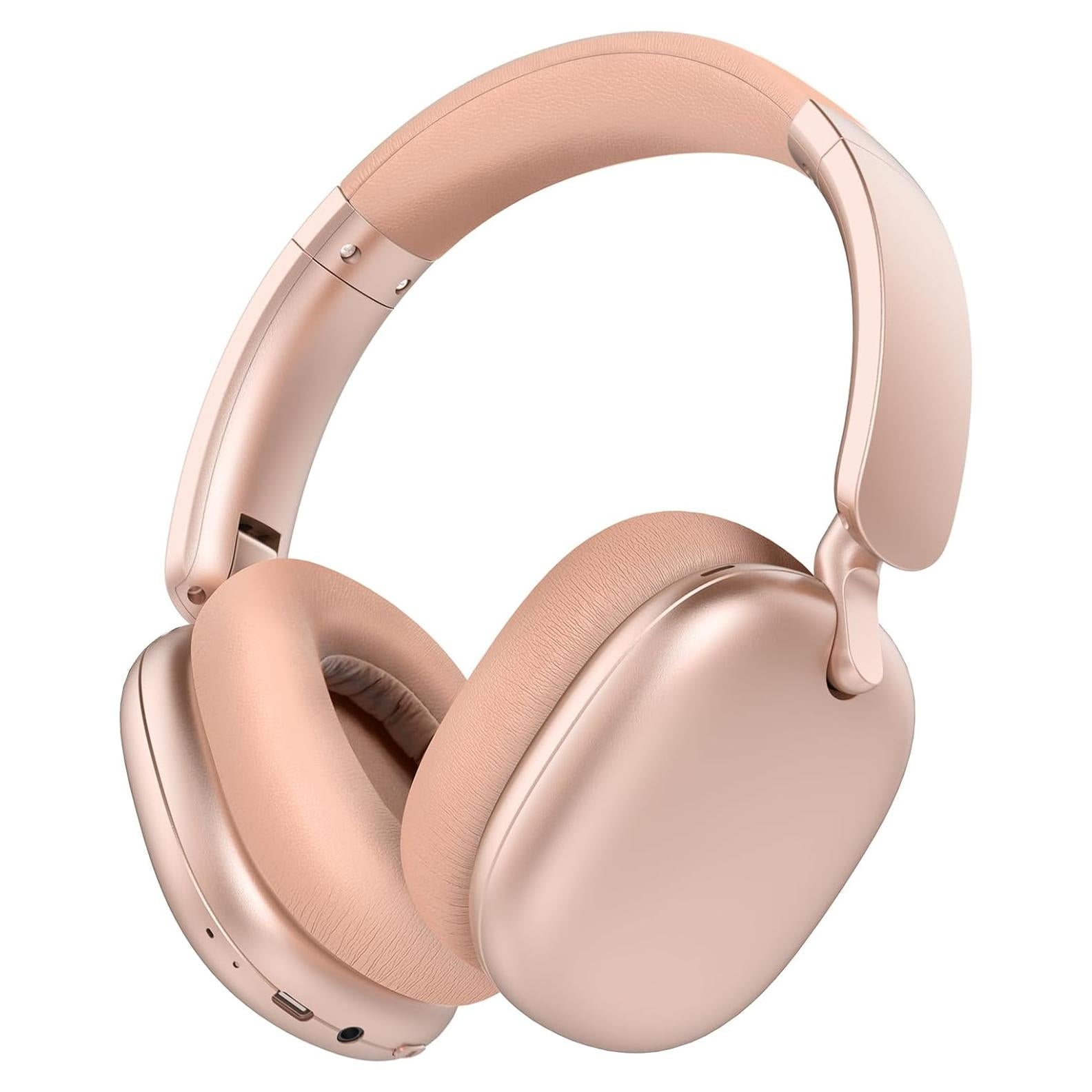 Auriculares RORSOU C6 Bluetooth 5.4 ANC Rosa Oro 60h